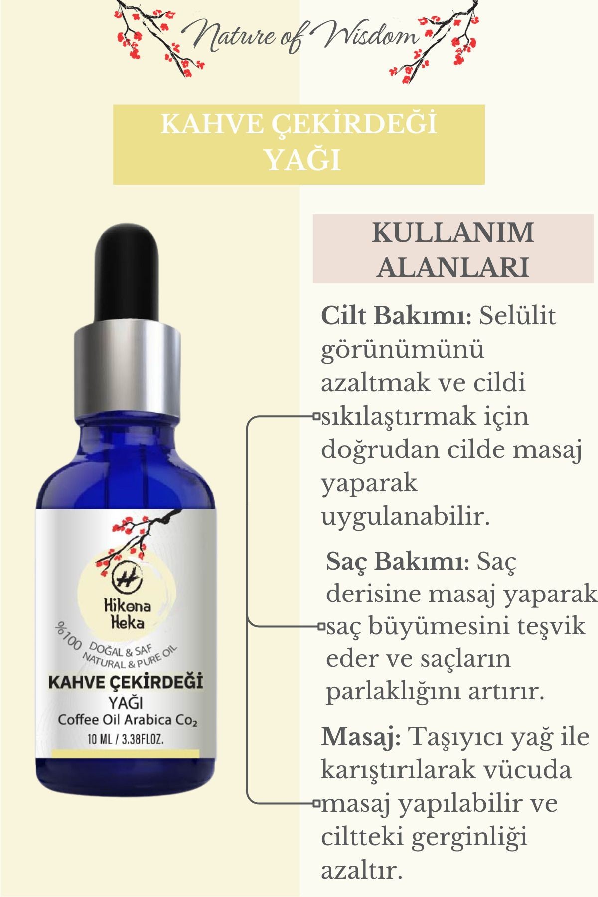 Kahve Yağı (Coffee Co2 Extract Oil) %100 Saf ve Doğal 10 ml