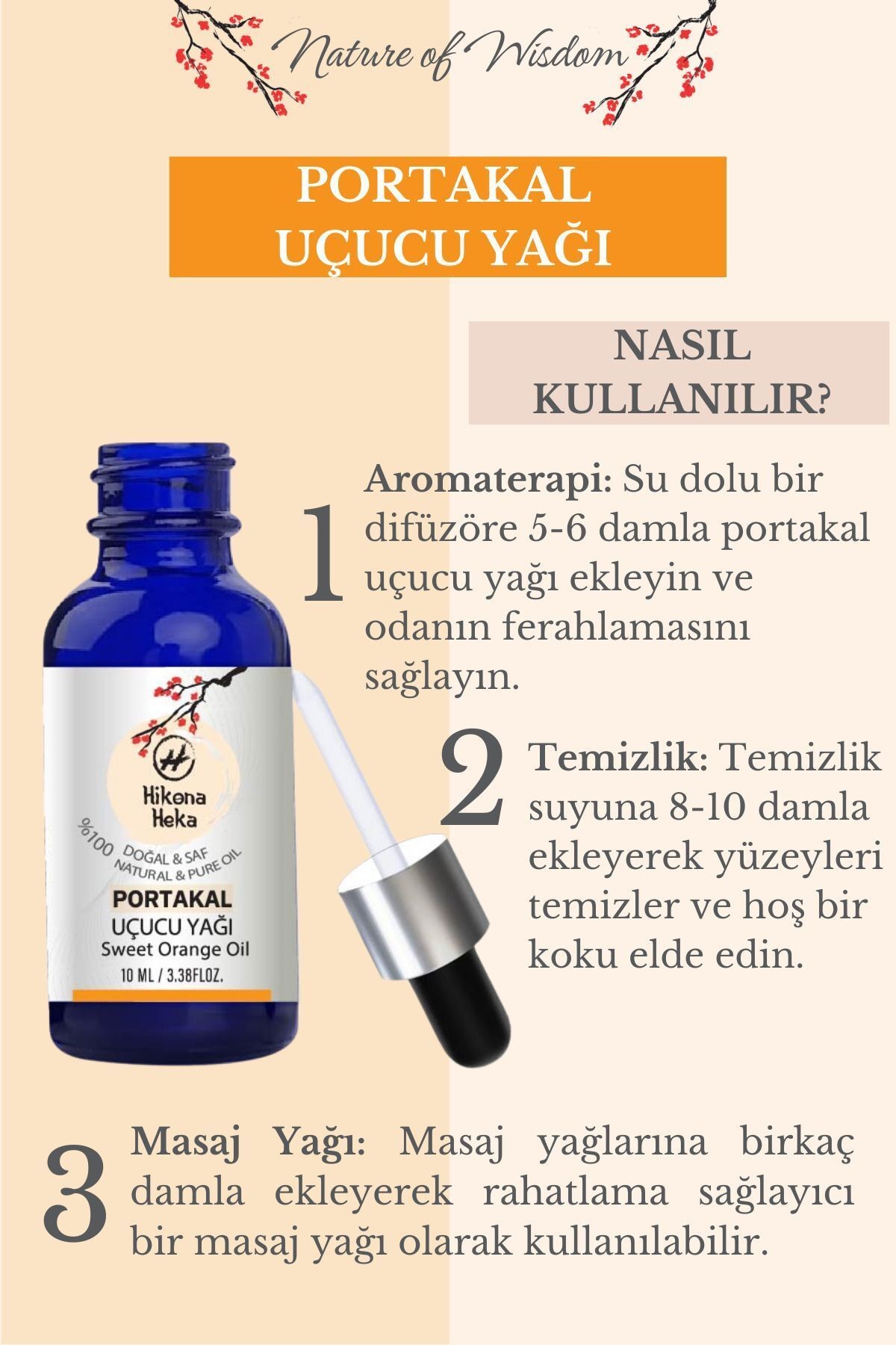 Portakal Uçucu Yağı (Orange Essential Oil) %100 Saf ve Doğal 10 ml