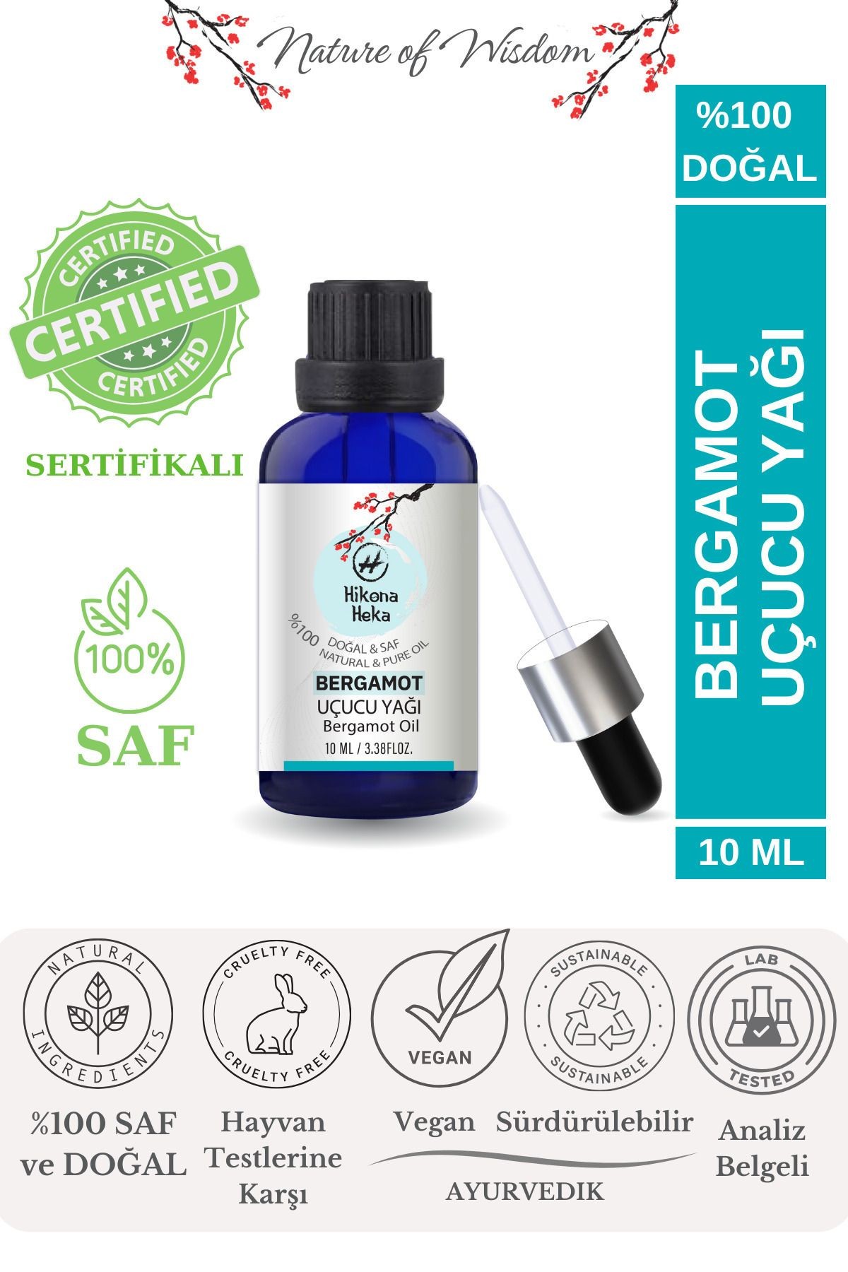 Bergamot Uçucu Yağı (BERGAMOT ESSENTİAL OİL) %100 Saf Ve Doğal 10 ml