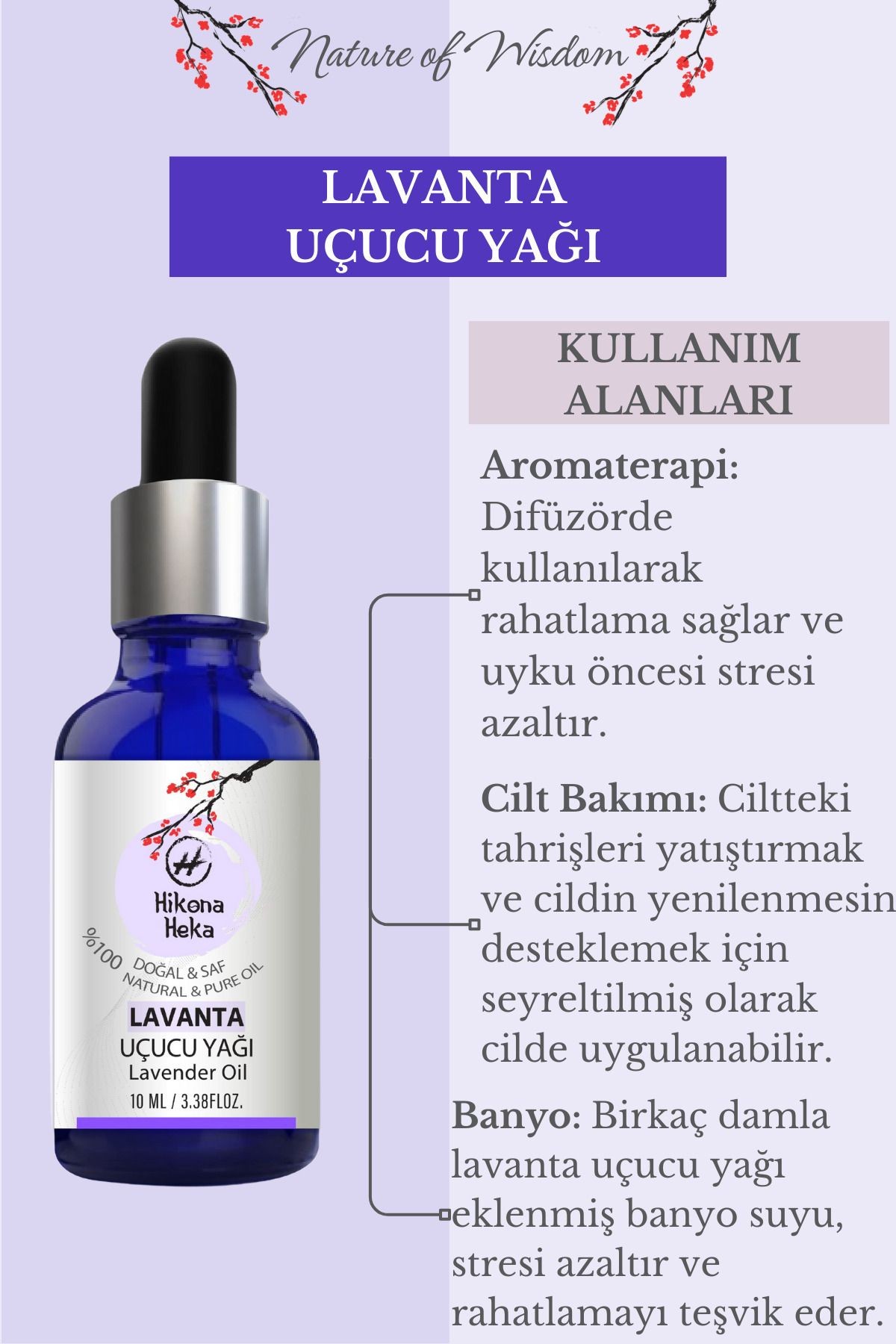 Lavanta Uçucu Yağı (Lavander Essential Oil) %100 Saf ve Doğal 10 ml