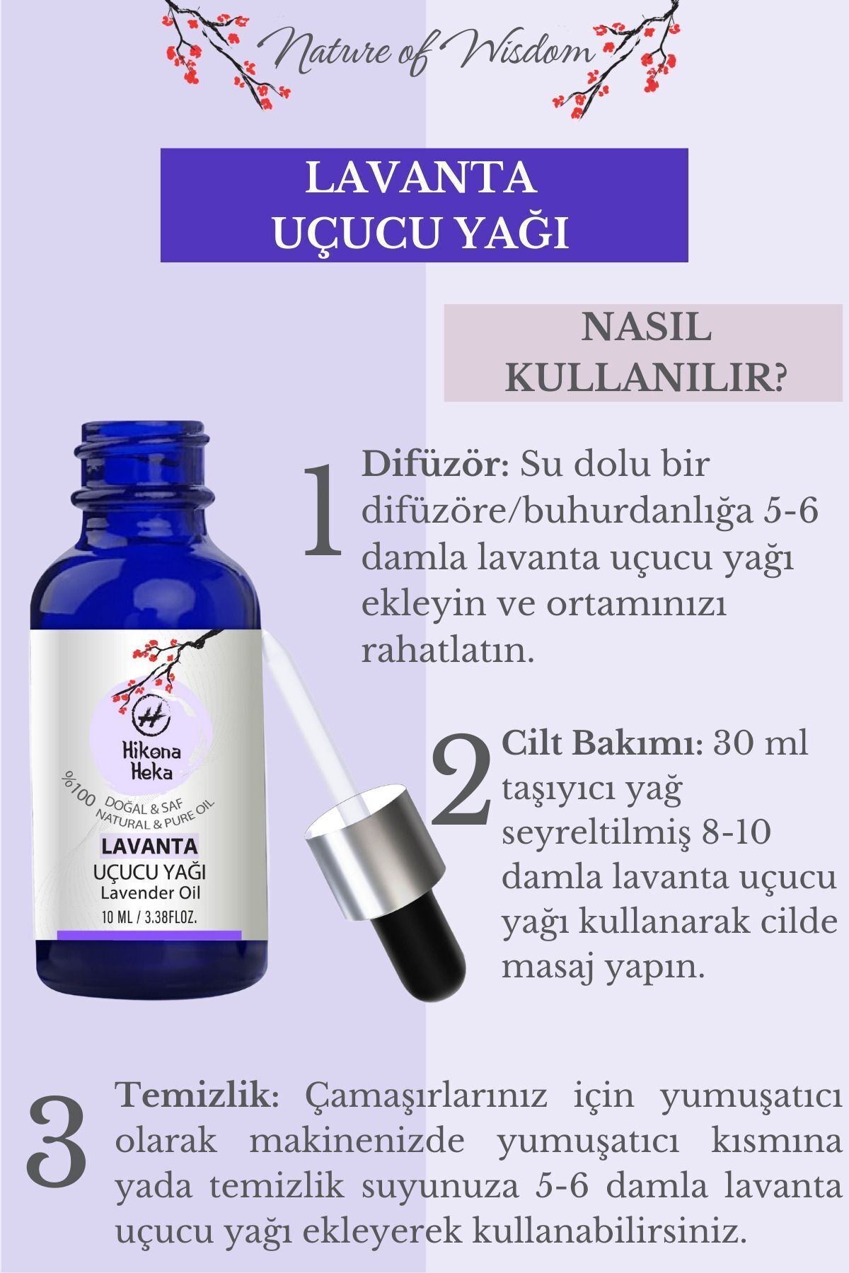 Lavanta Uçucu Yağı (LAVANDER ESSENTİAL OİL) %100 Saf Ve Doğal 10 ml