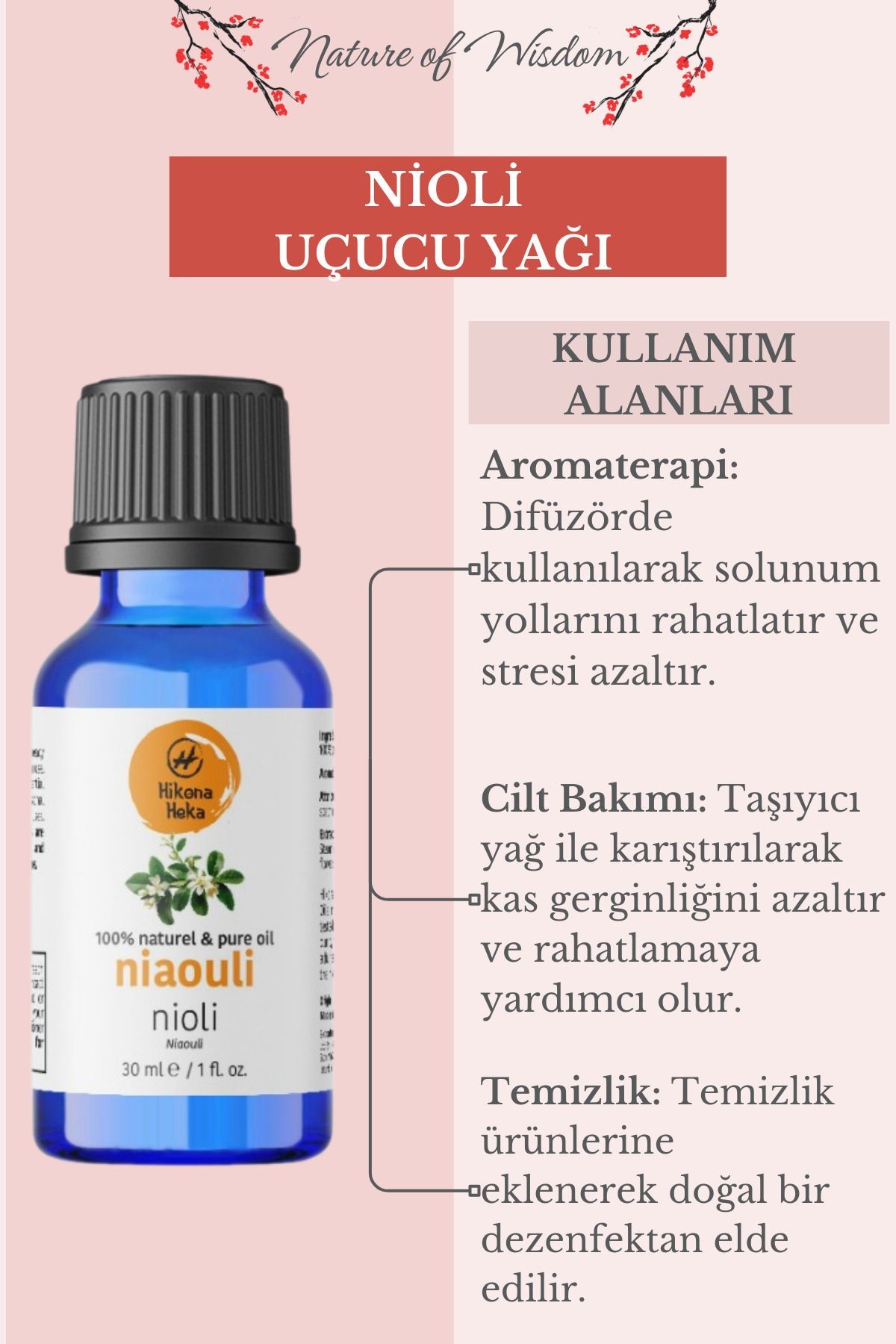 Nioli Uçucu Yağı (NİAOULİ ESSENTİAL OİL) %100 Saf Ve Doğal 30 ml