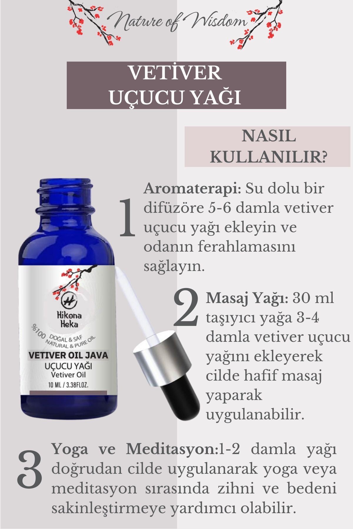 2'li Set(Lavandin Uçucu Yağı-Vetiver Uçucu Yağı)%100 Saf ve Doğal Yağ(2x10 ml)