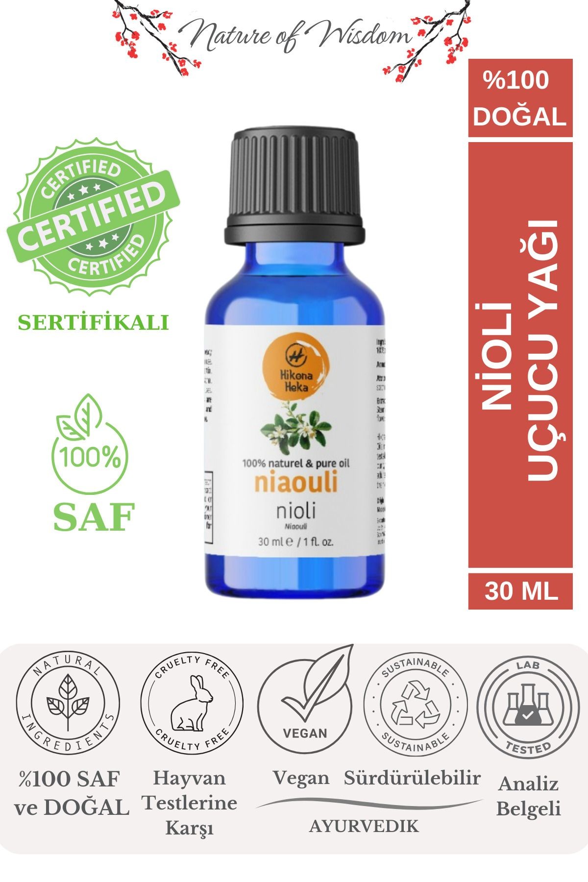 Nioli Uçucu Yağı (NİAOULİ ESSENTİAL OİL) %100 Saf Ve Doğal 30 ml