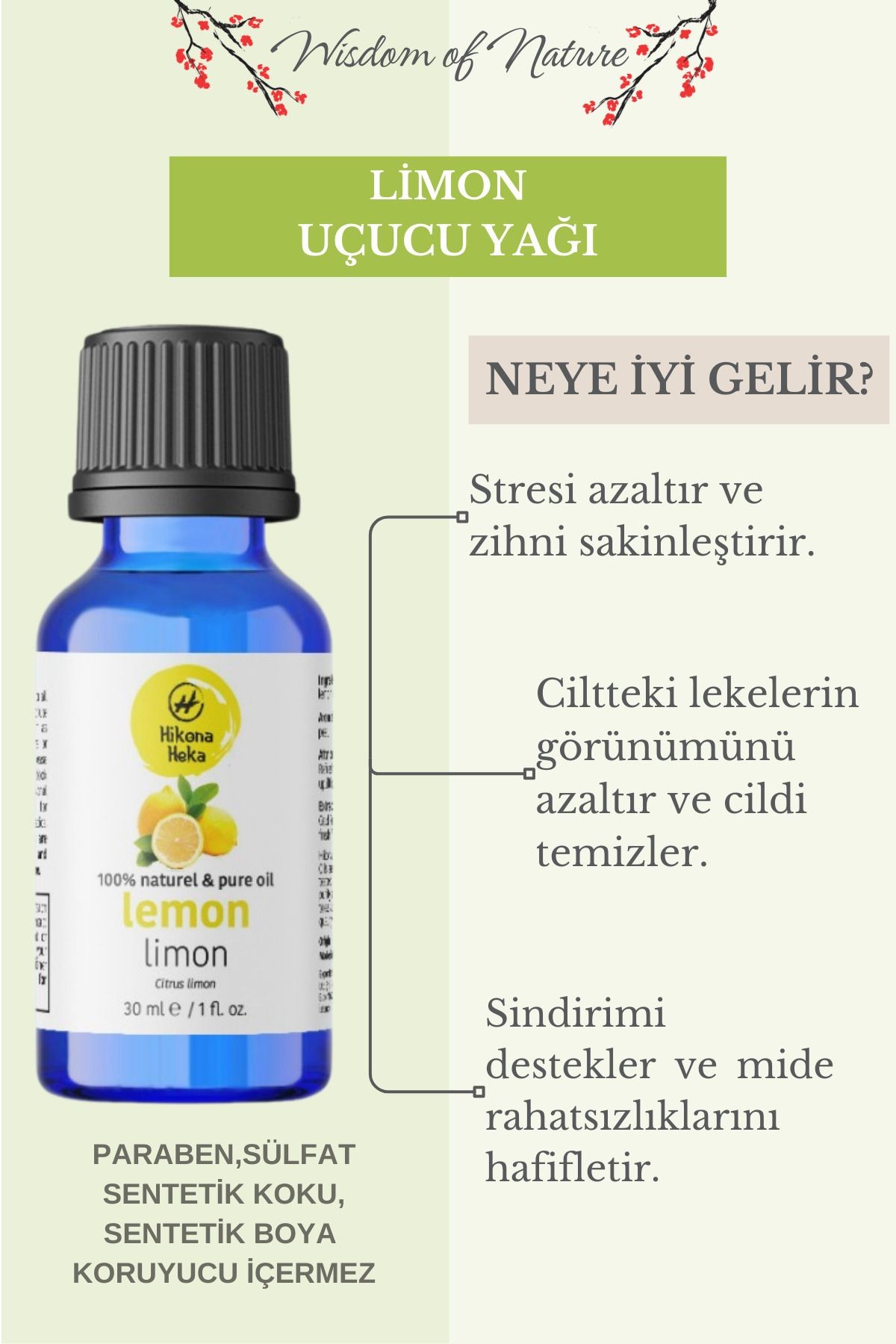 Limon Uçucu Yağı (LEMON ESSENTİAL OİL)%100 Saf Ve Doğal 30 ml