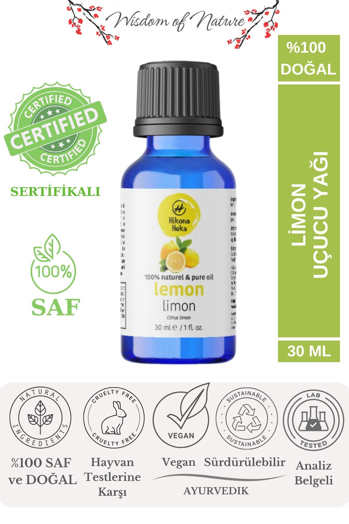 Limon Uçucu Yağı (LEMON ESSENTİAL OİL)%100 Saf Ve Doğal 30 ml