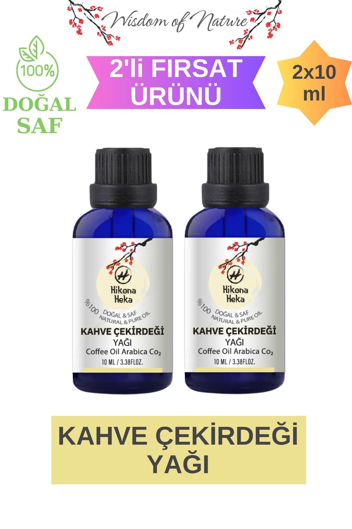 2 Adet Kahve Yağı (Coffee Essential Oil)%100 Saf ve Doğal Yağ(2x10 ml)