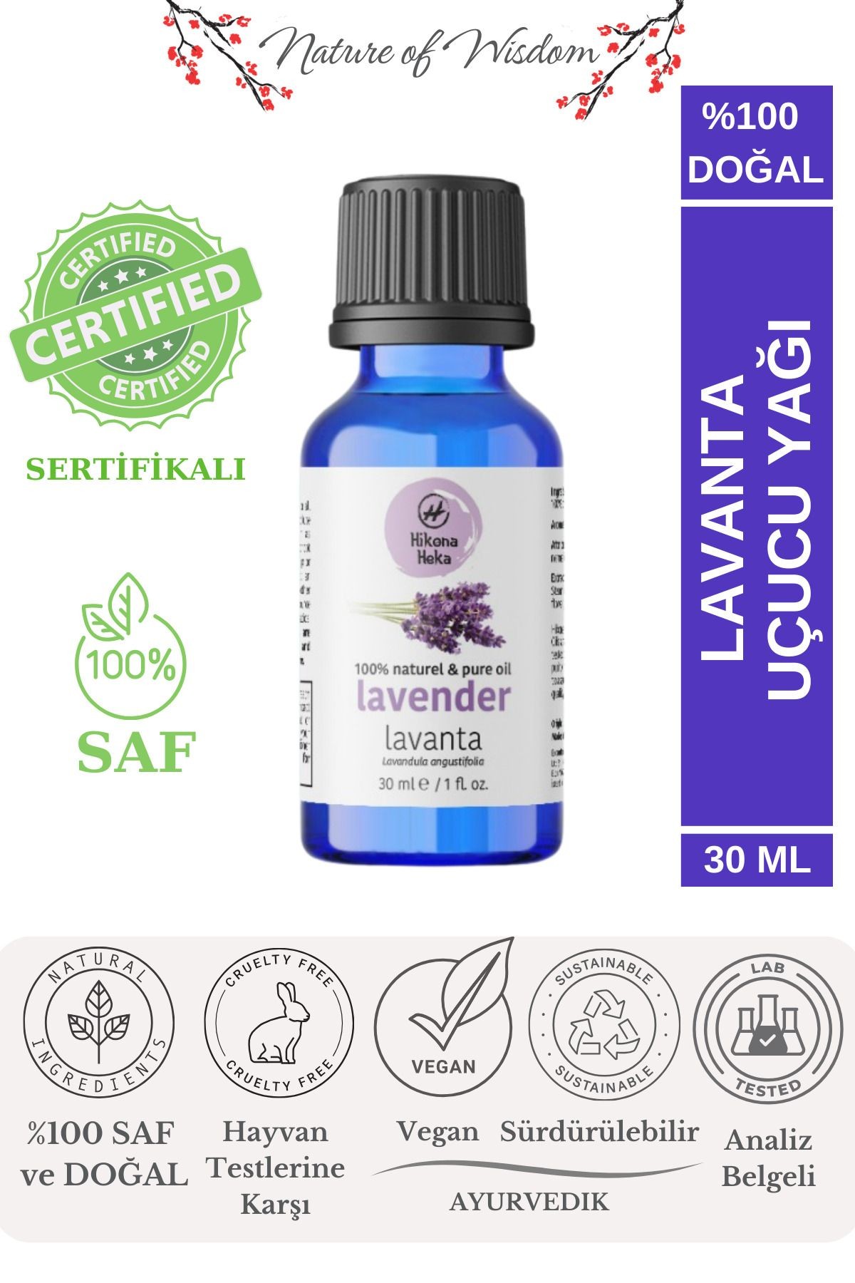 Lavanta Uçucu Yağı (LAVANDER ESSENTİAL OİL) %100 Saf Ve Doğal 30 ml