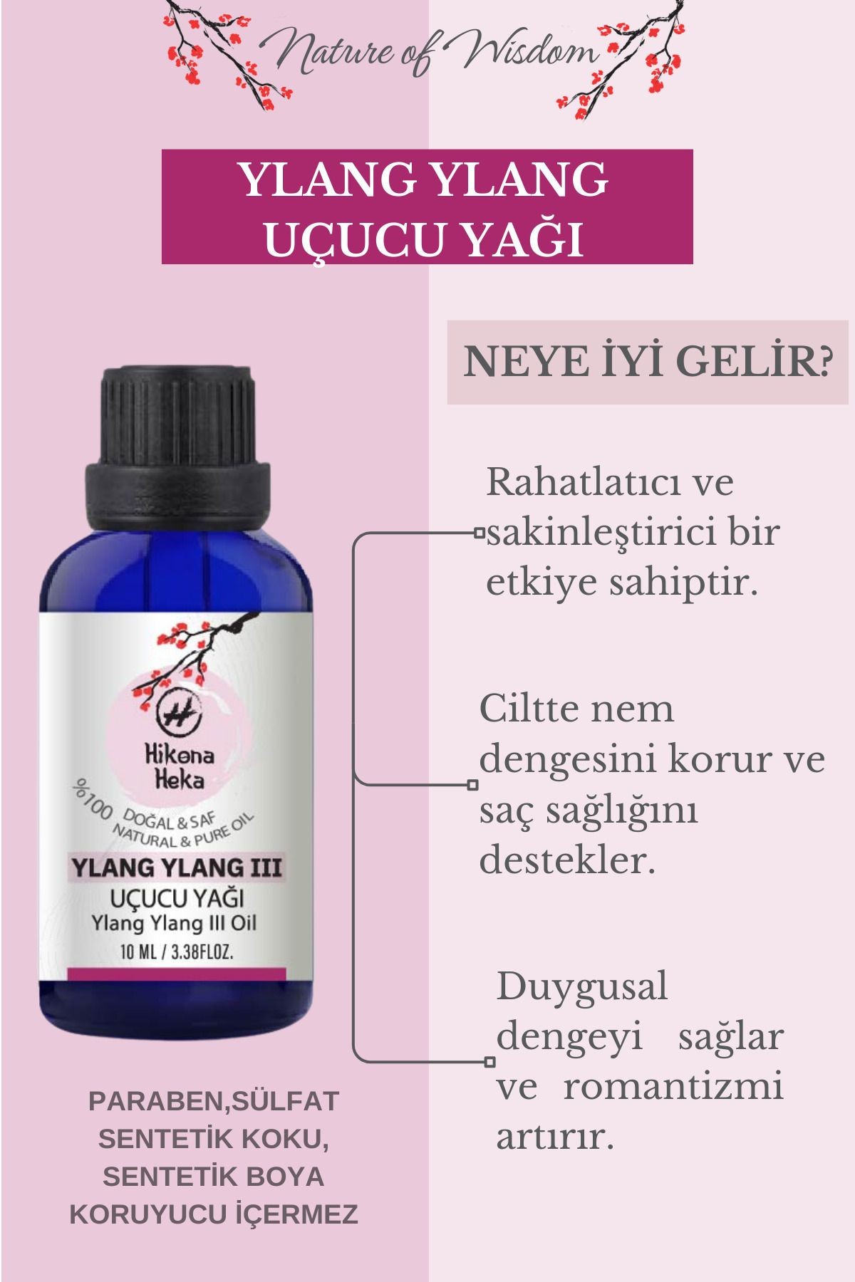 Ylang Ylang Uçucu Yağı (Ylang Ylang Essential Oil) %100 Saf ve Doğal -10 ml