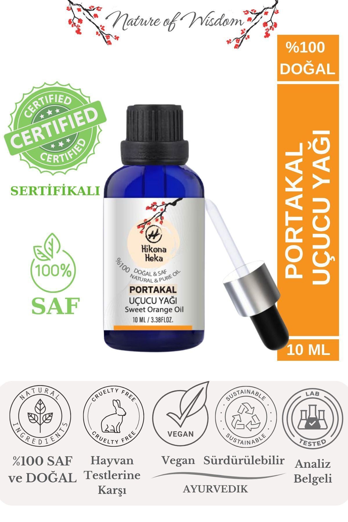 Portakal Uçucu Yağı (Orange Essential Oil) %100 Saf ve Doğal 10 ml