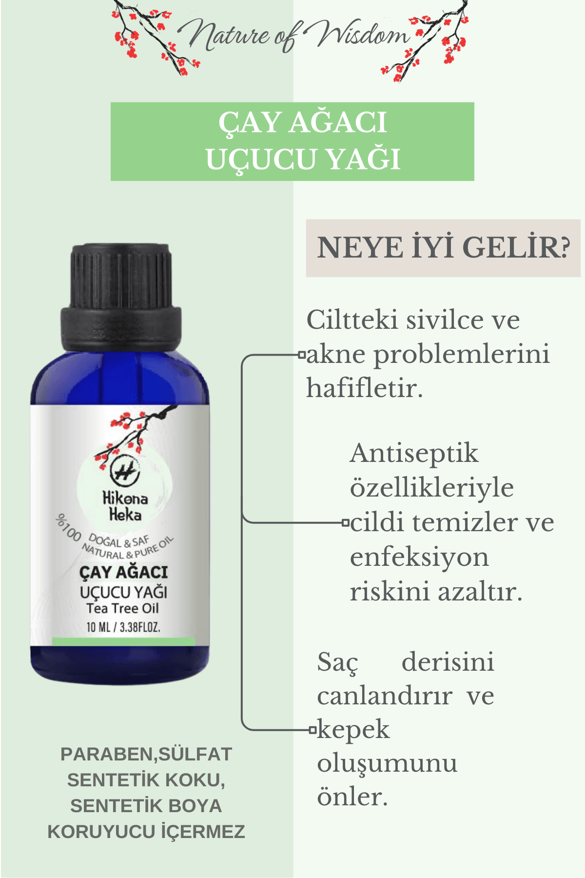 Çay Ağacı Uçucu Yağı (Tea Tree Essential Oil) %100 Saf ve Doğal 10 ml