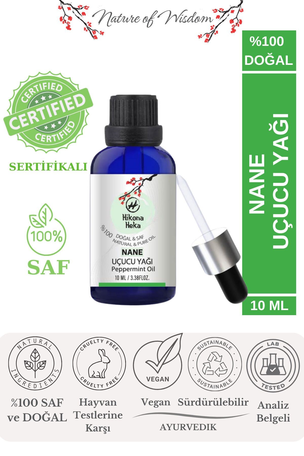 Nane Uçucu Yağı (Peppermint Essential Oil) 10 ml- %100 Doğal ve Saf