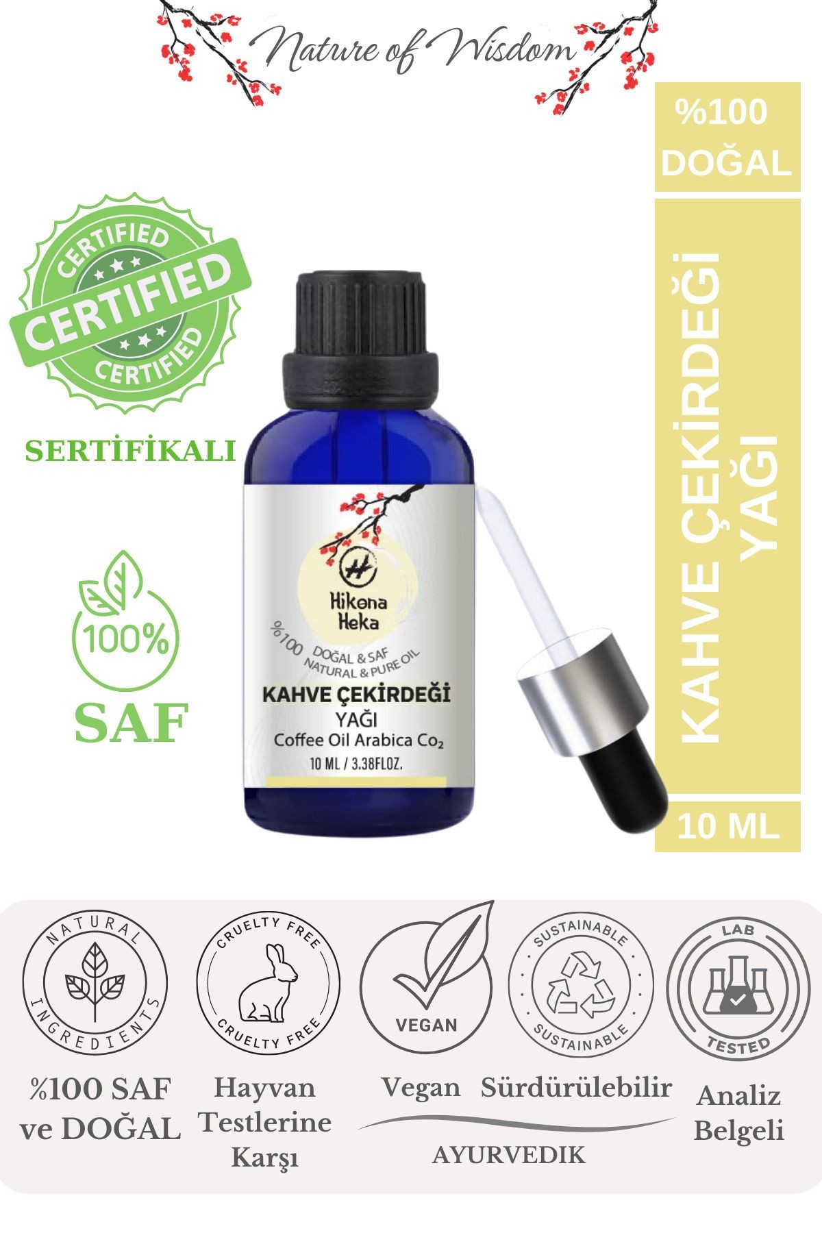 Kahve Yağı (Coffee Co2 Extract Oil) %100 Saf ve Doğal 10 ml