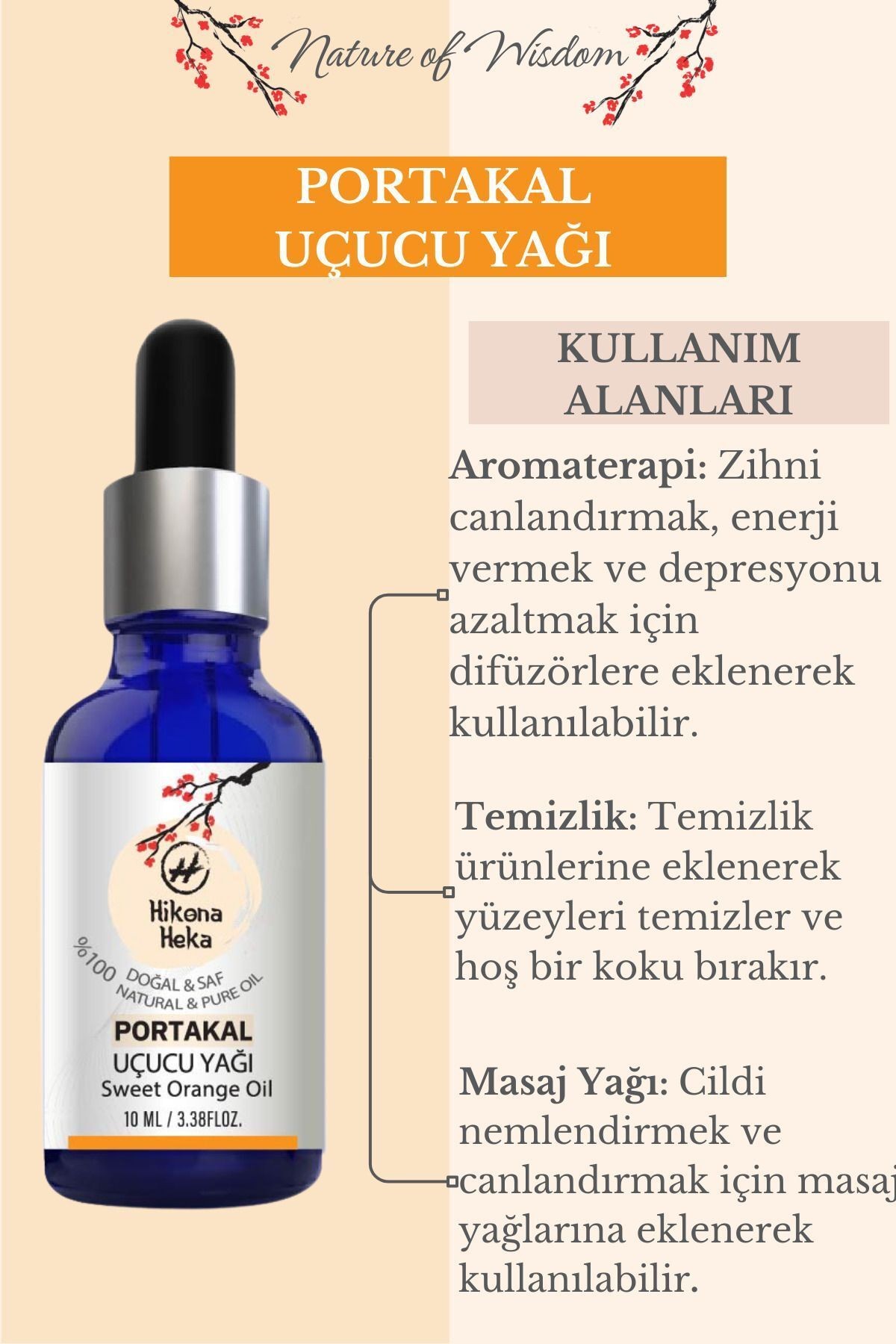 Portakal Uçucu Yağı (Orange Essential Oil) %100 Saf ve Doğal 10 ml