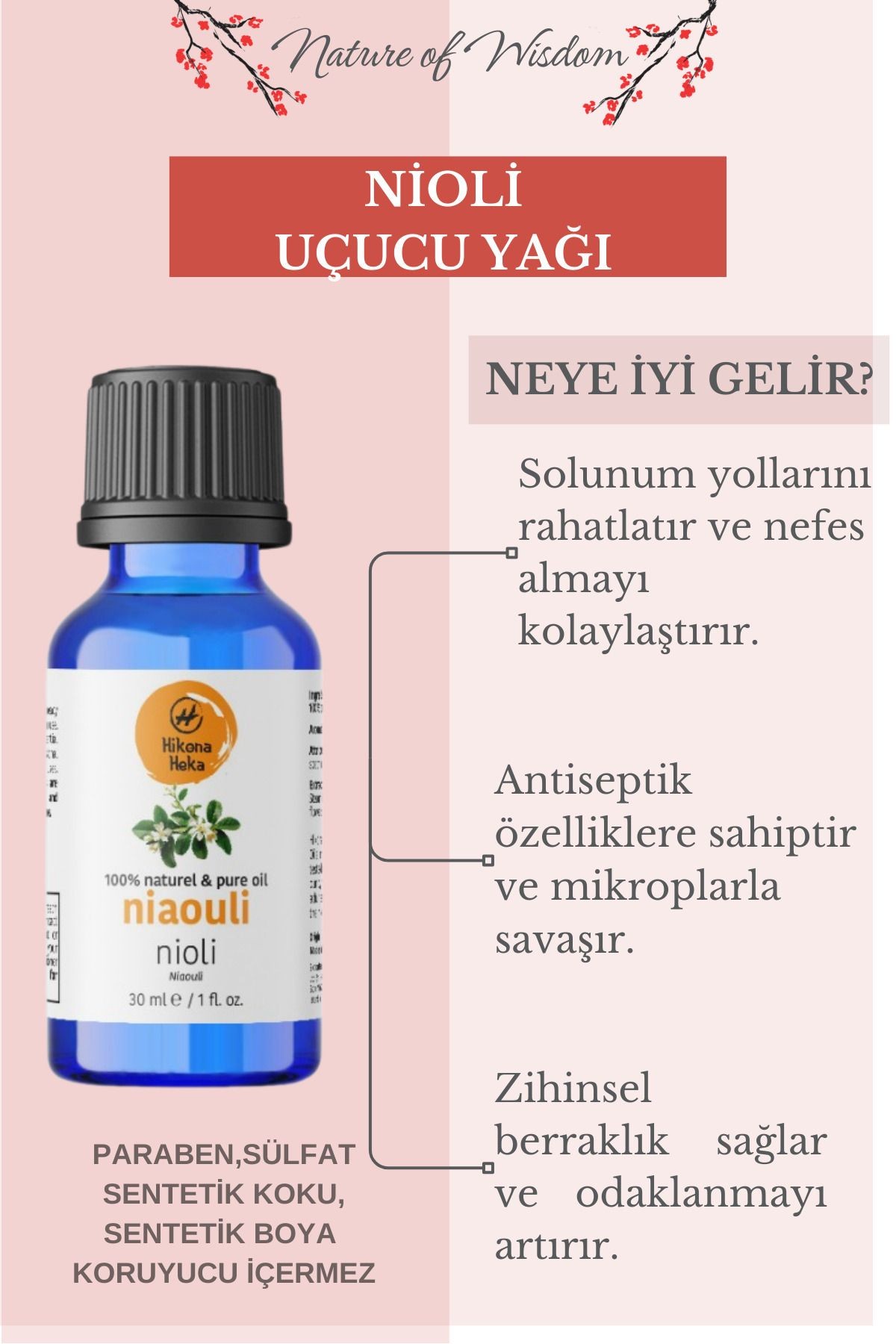 Nioli Uçucu Yağı (NİAOULİ ESSENTİAL OİL) %100 Saf Ve Doğal 30 ml