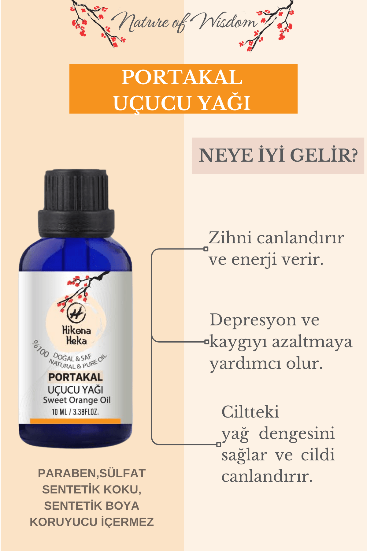 Portakal Uçucu Yağı (Orange Essential Oil) %100 Saf ve Doğal 10 ml