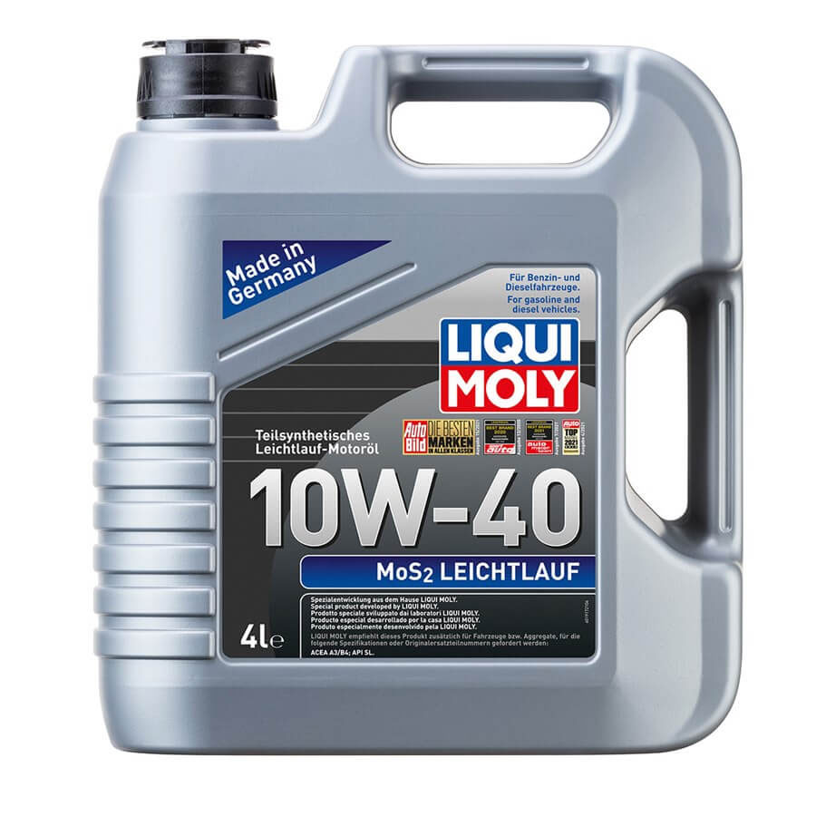 LIQUI MOLY 10W40 Motor Yağı Kısmi Sentetik MoS2'li LEICHTLAUF 4 Litre 