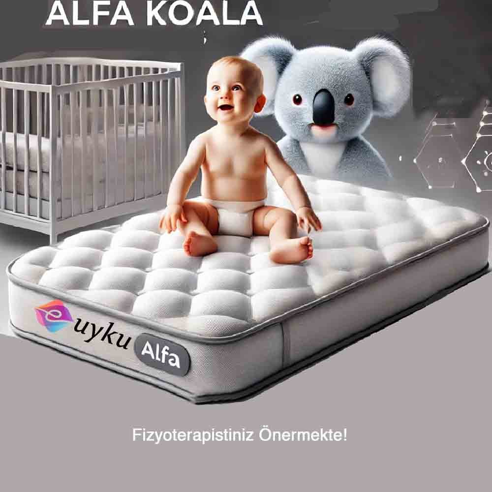 Alfa Koala -  Aktif Karbonlu Kayın Özü  - VİP ( Pedli ) Bebek Yatağı