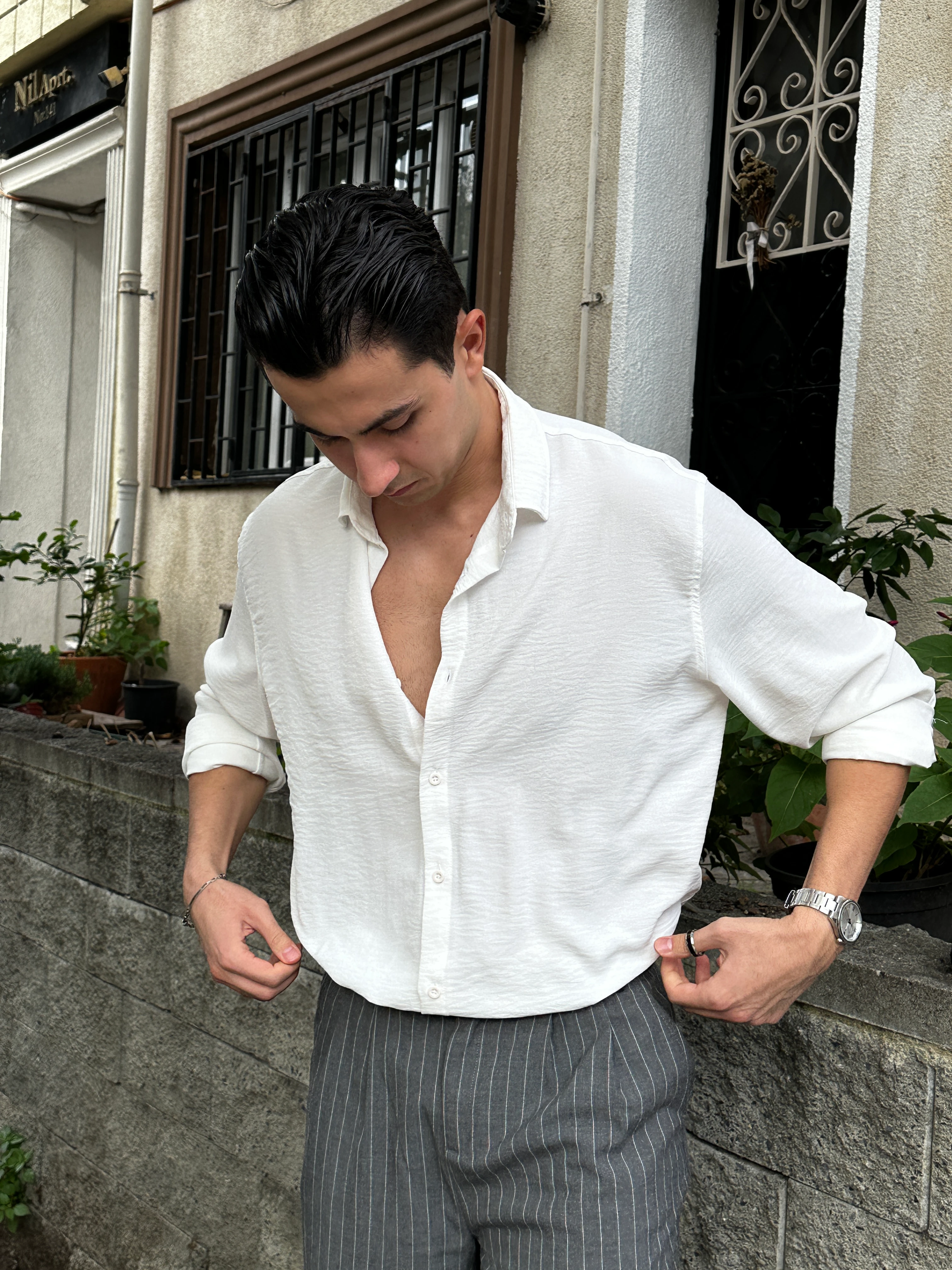 Keçeli Gömleği (Beyaz) 