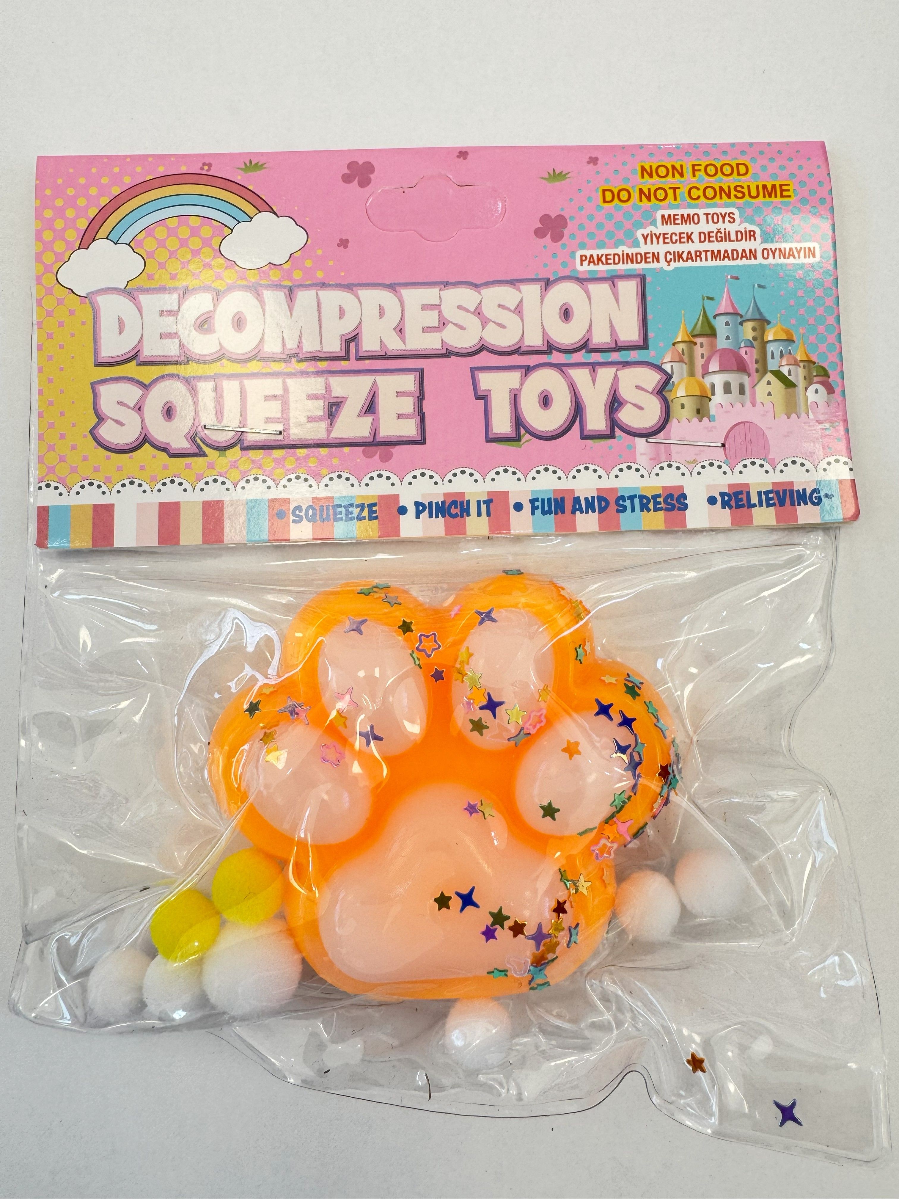 Renkli Patili Sukuşi Stres Giderici Taba Squishy