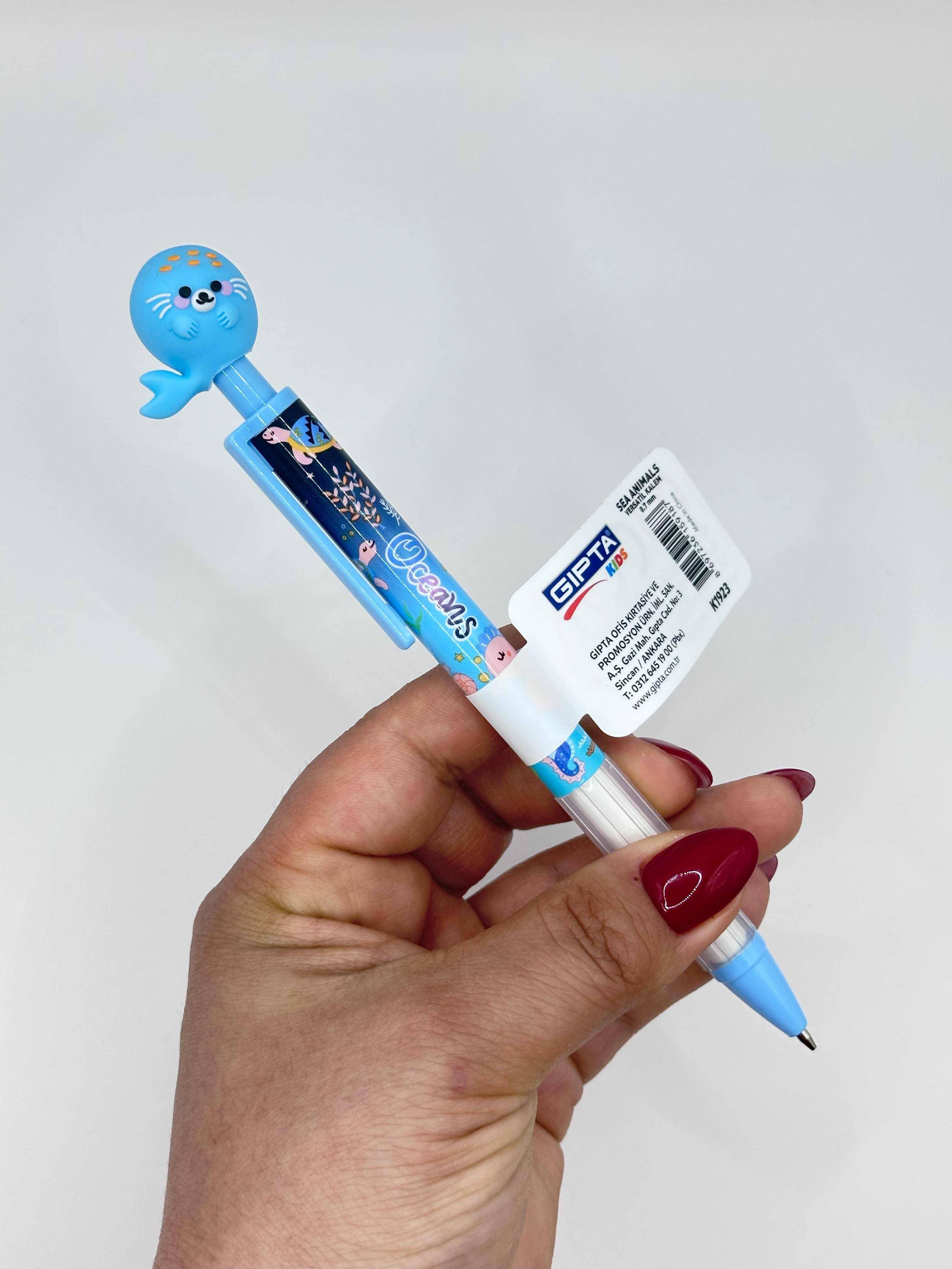 Gıpta Versatil Uçlu Kalem Sea Animals 0.7 mm Koyu Mavi Fok Balığı