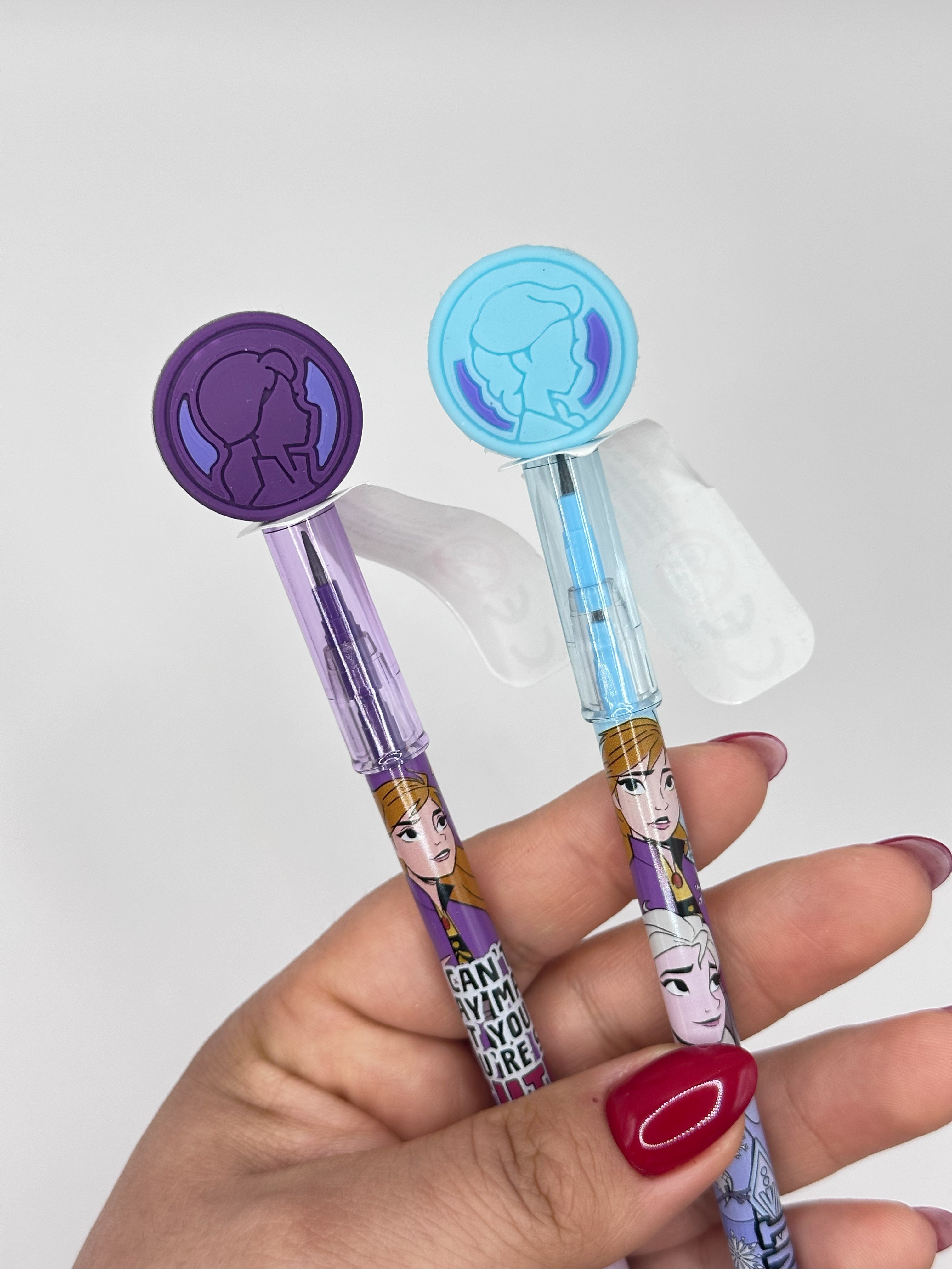 Frocx Frozen Figürlü Yumurtlayan Kalem Elsa ve Anna Mavi