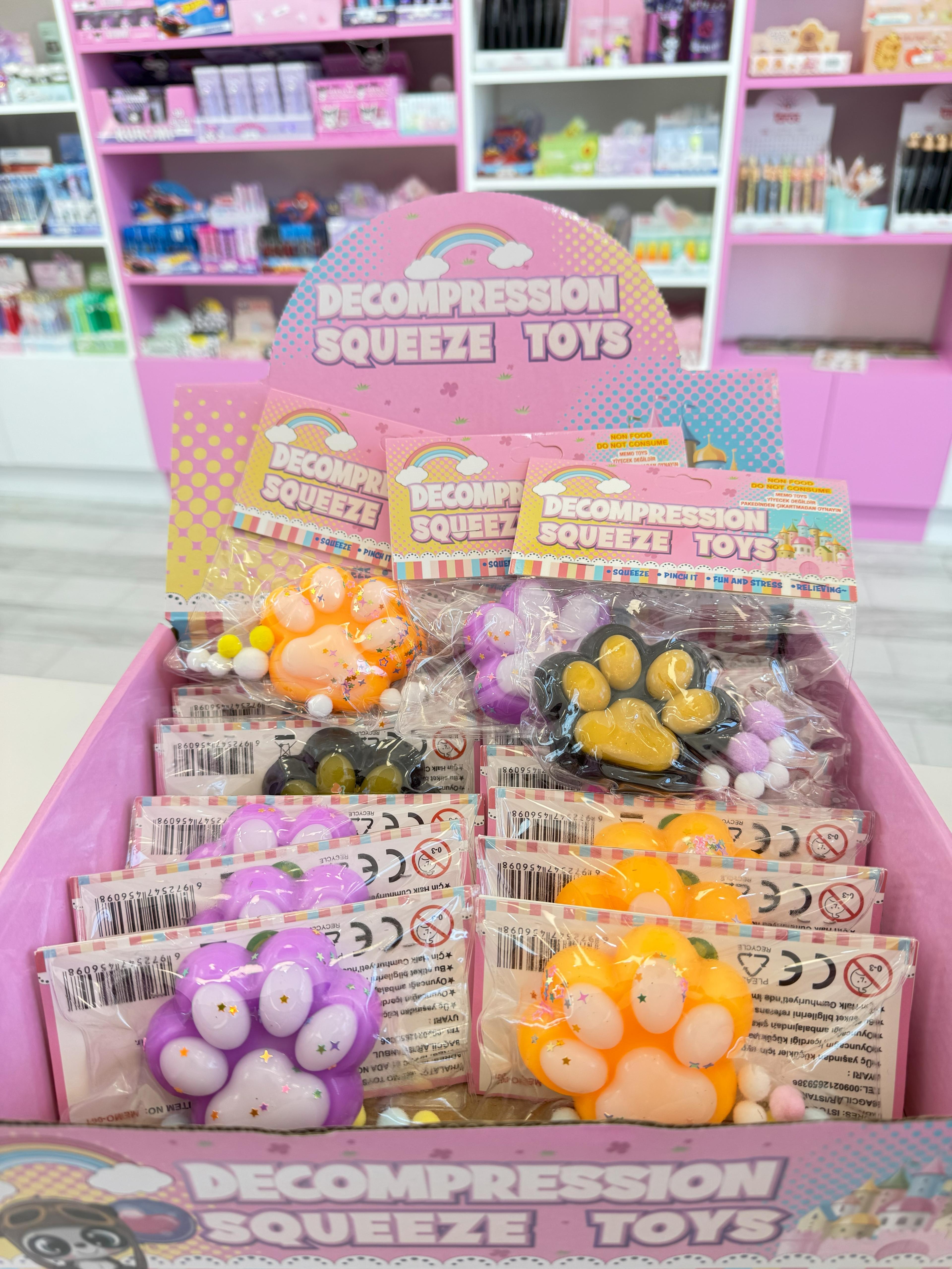 Renkli Patili Sukuşi Stres Giderici Taba Squishy