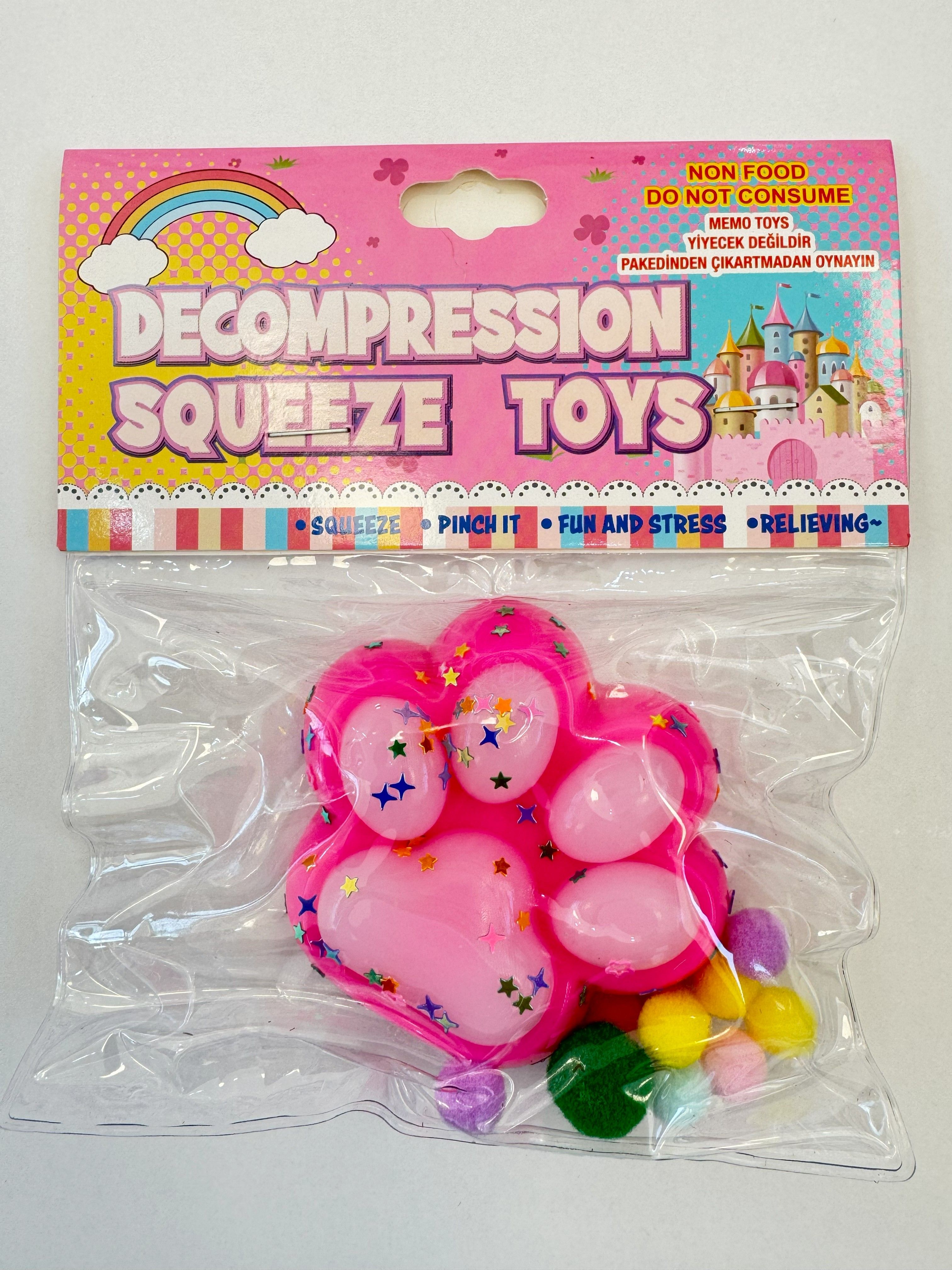 Renkli Patili Sukuşi Stres Giderici Taba Squishy