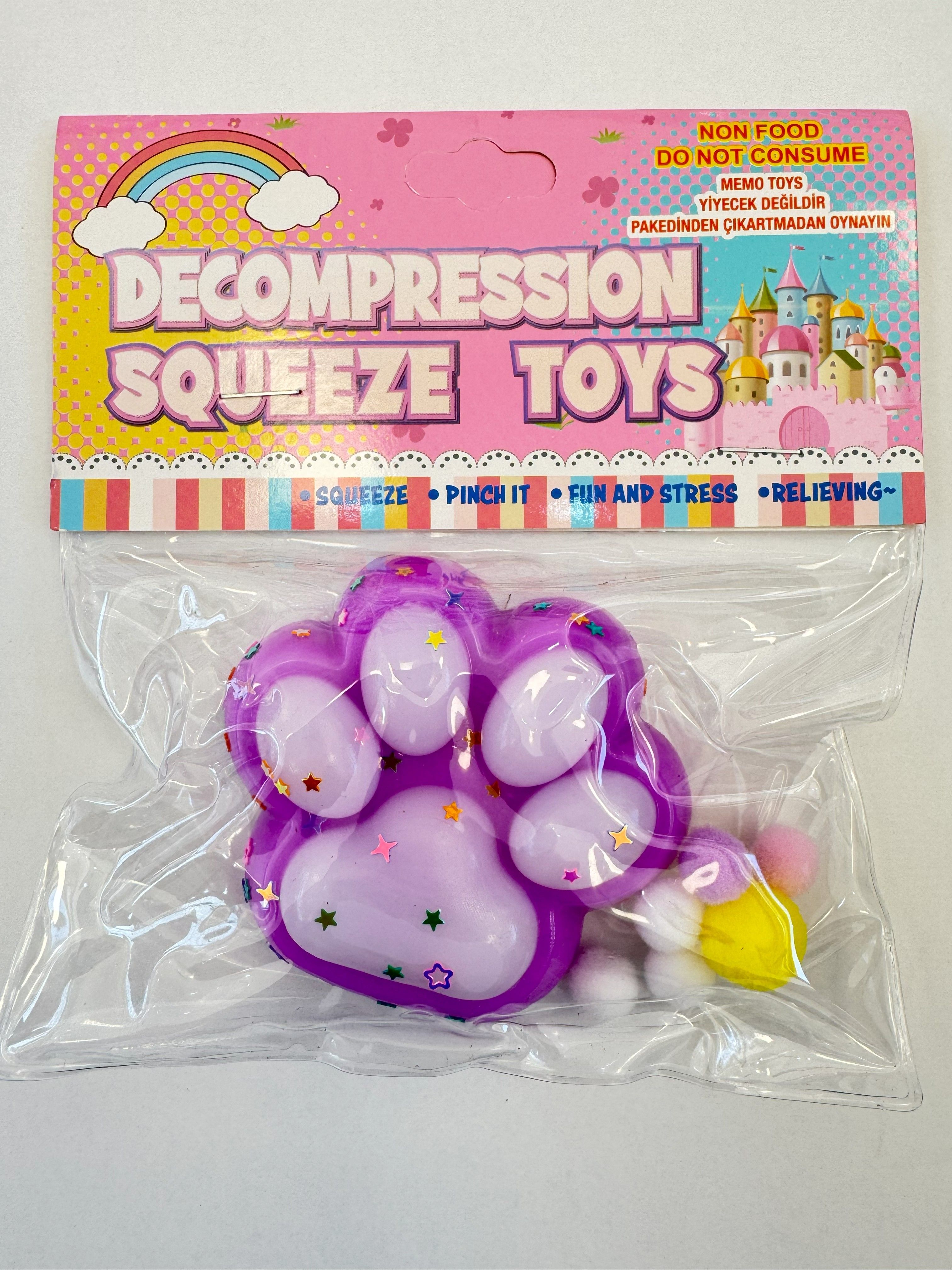 Renkli Patili Sukuşi Stres Giderici Taba Squishy