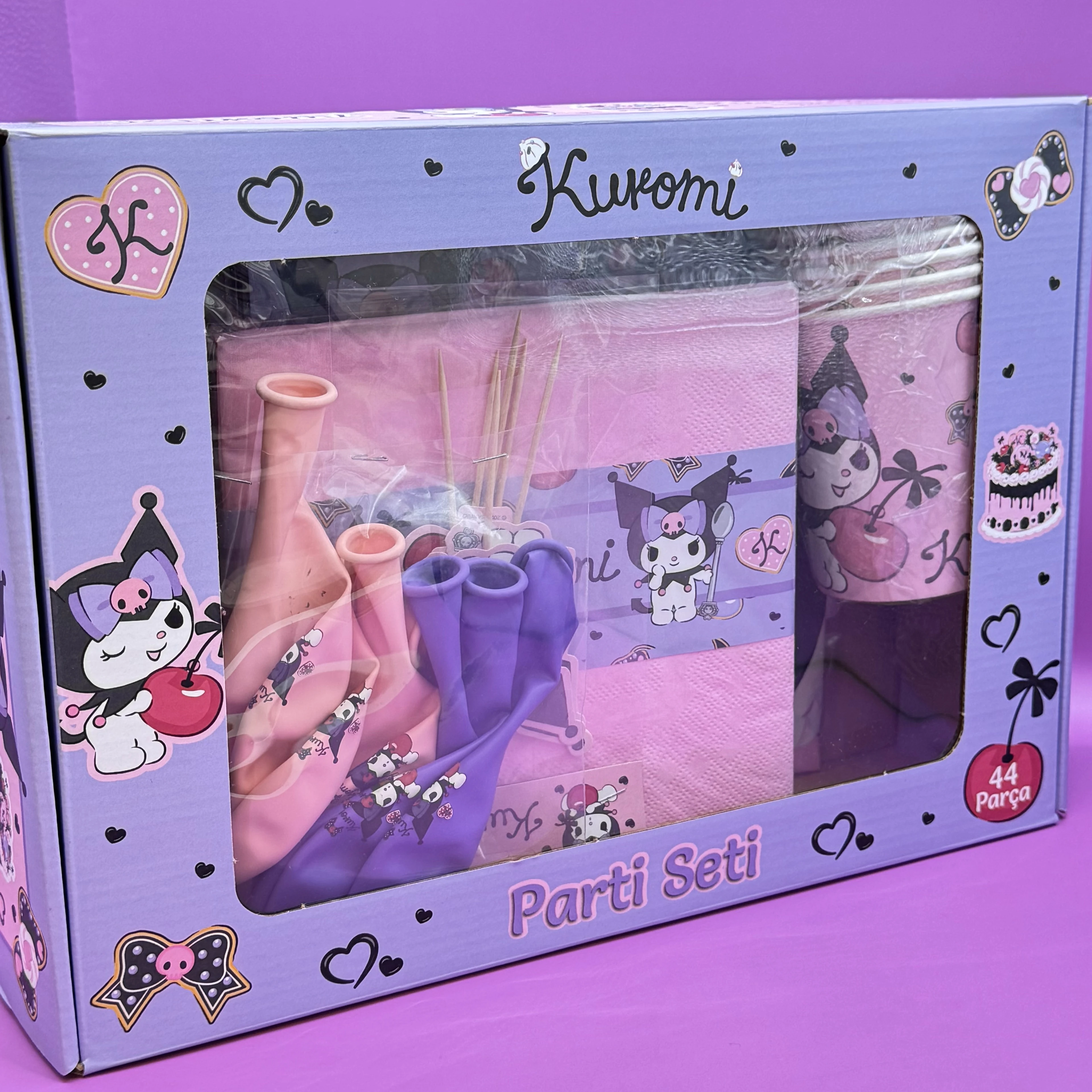 Kuromi Lisanslı Parti Seti 44 Parça
