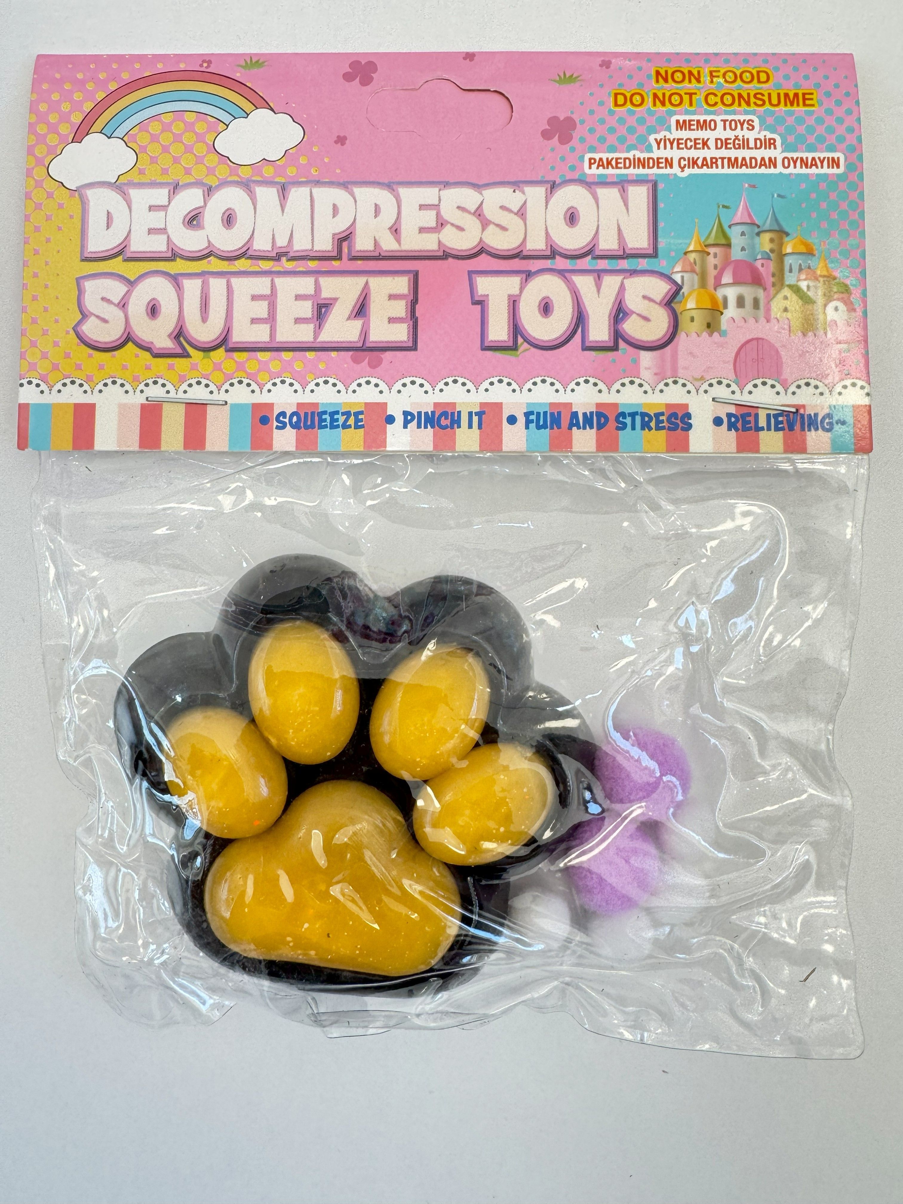 Renkli Patili Sukuşi Stres Giderici Taba Squishy