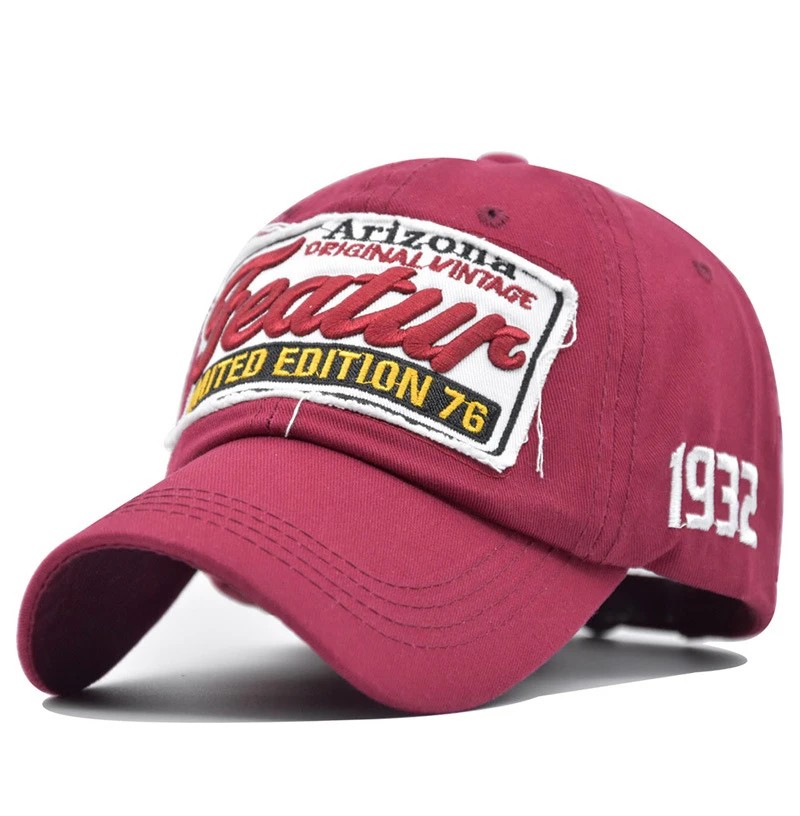 Featur Arizona Eskitme Şapka - Kırmızı