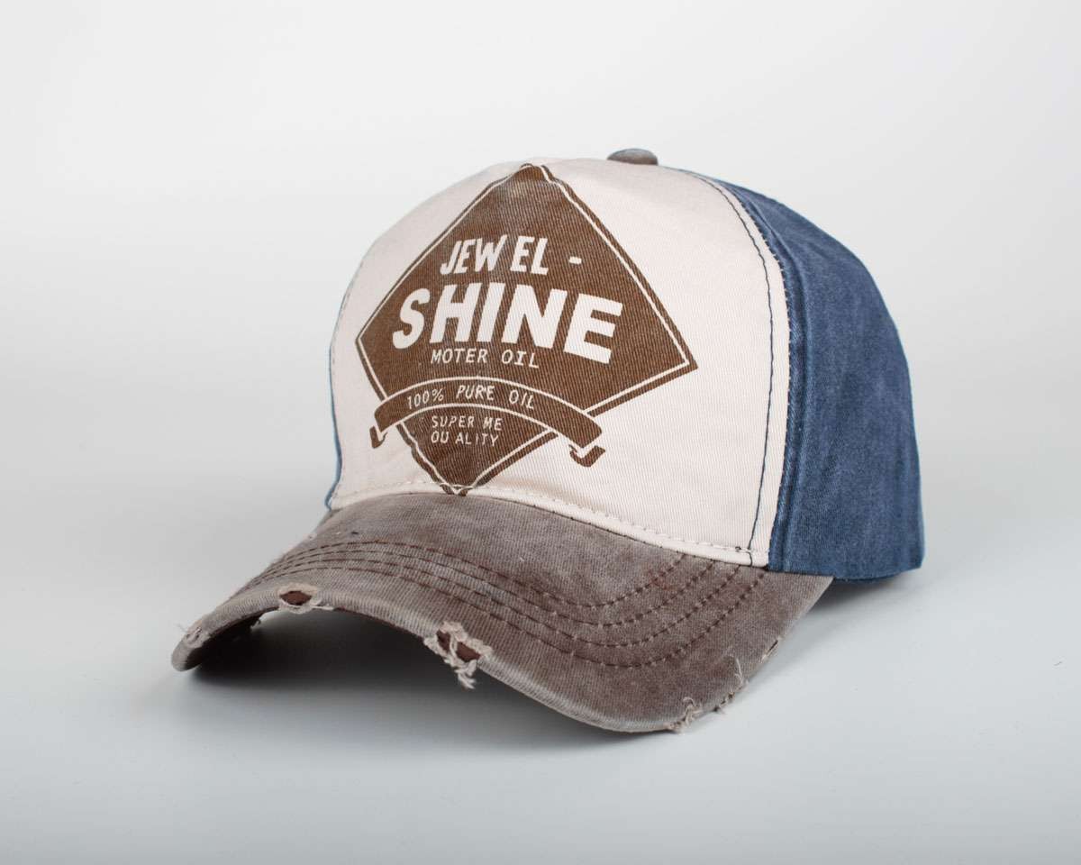 Jewel Shine Yazılı Eskitme Şapka - 5