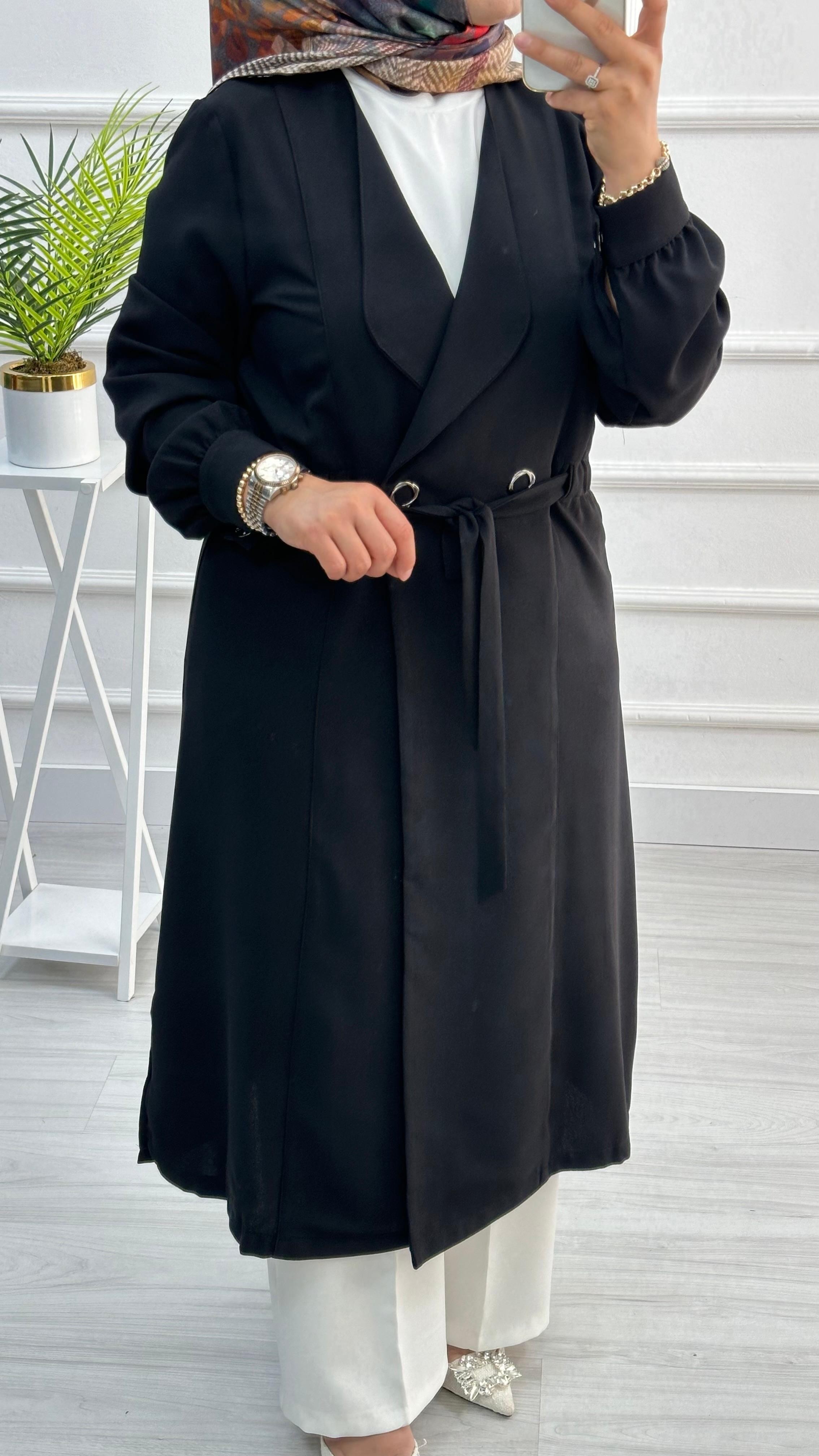 Melih Beli Büzgülü Çıt Çıtlı Giyçık 4239 - Siyah