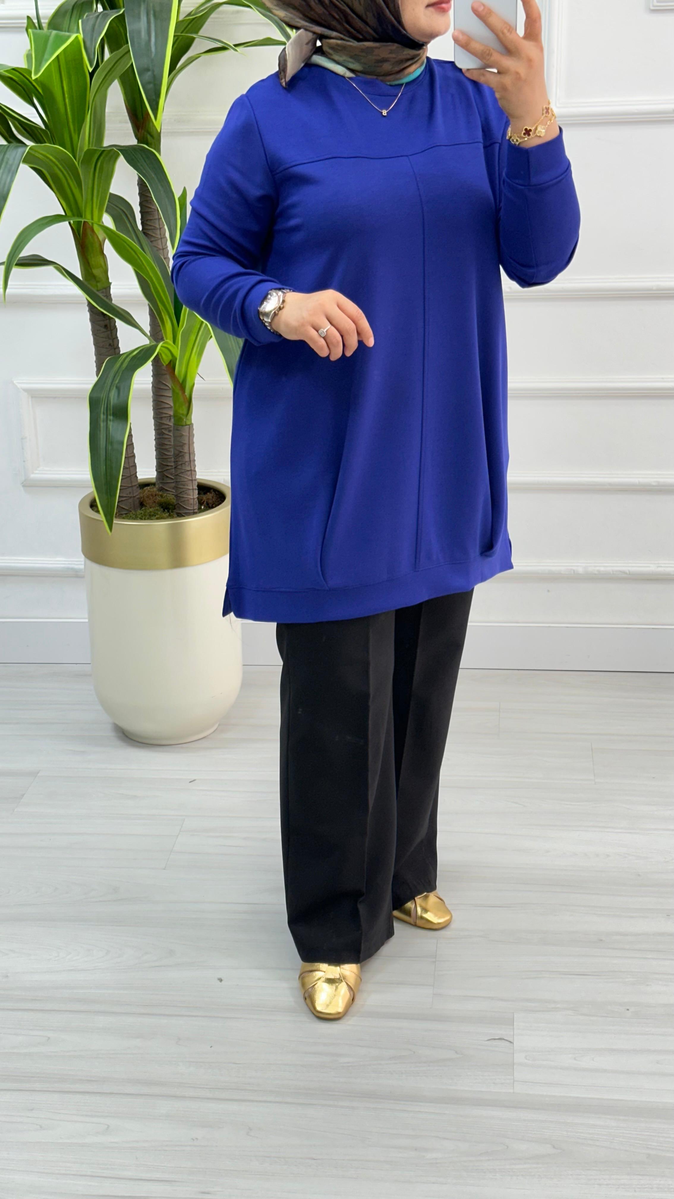 Kado Önü Pleli Osyho Tunik 7060 - saks