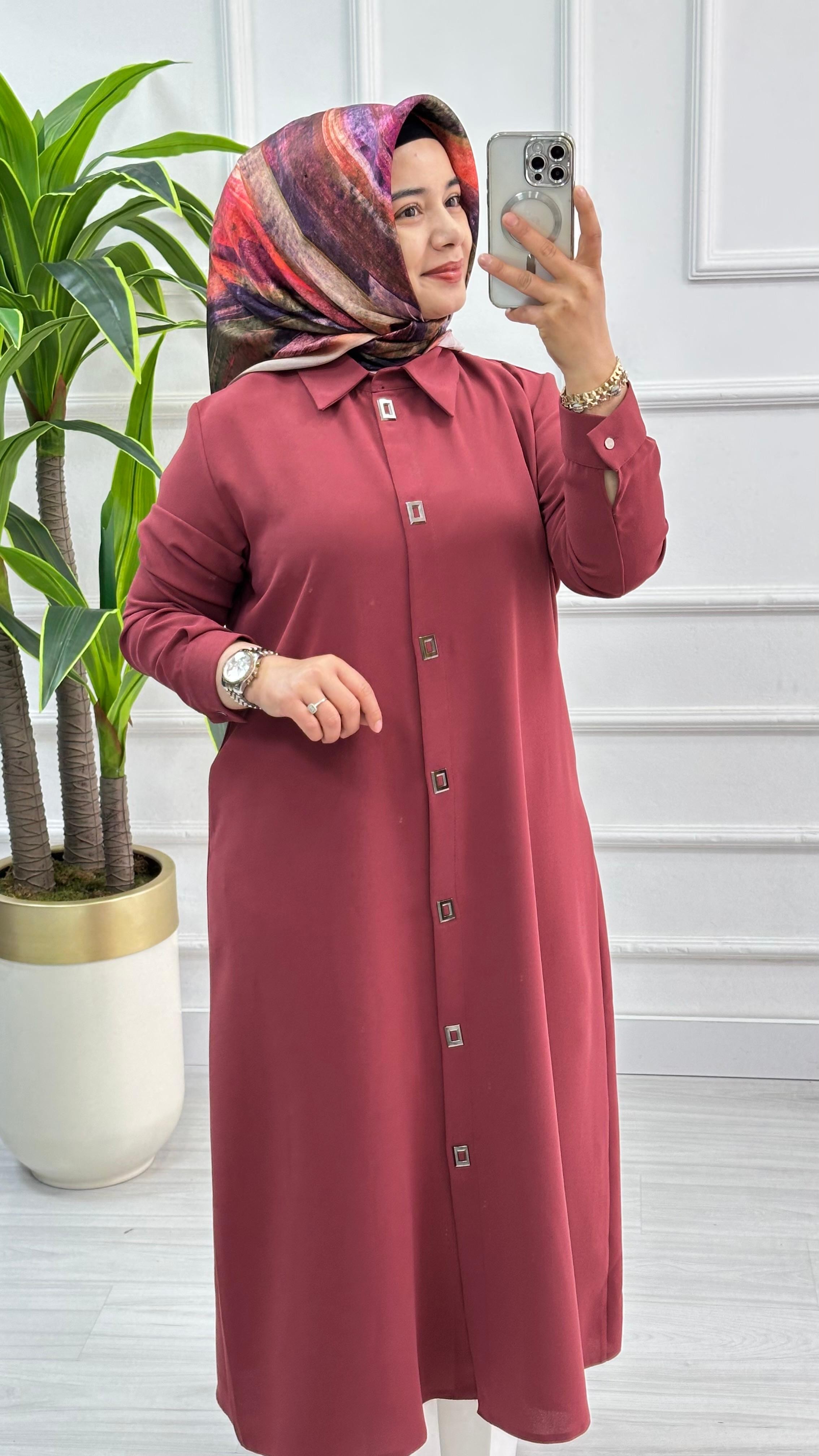 Çınar Özkan Çıt Çıtlı Uzun Tunik 2132