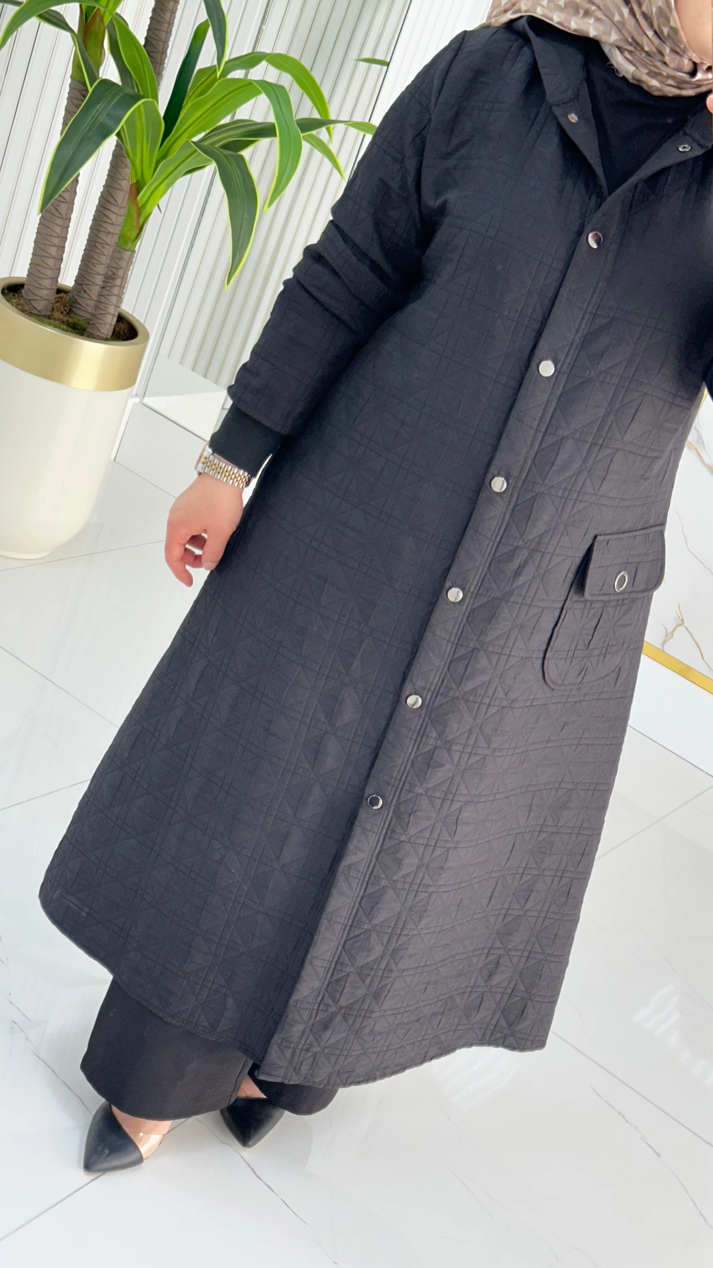 Çınar Özkan Önü Fermuarlı Cepli Kadın Kapitone Kap 2267