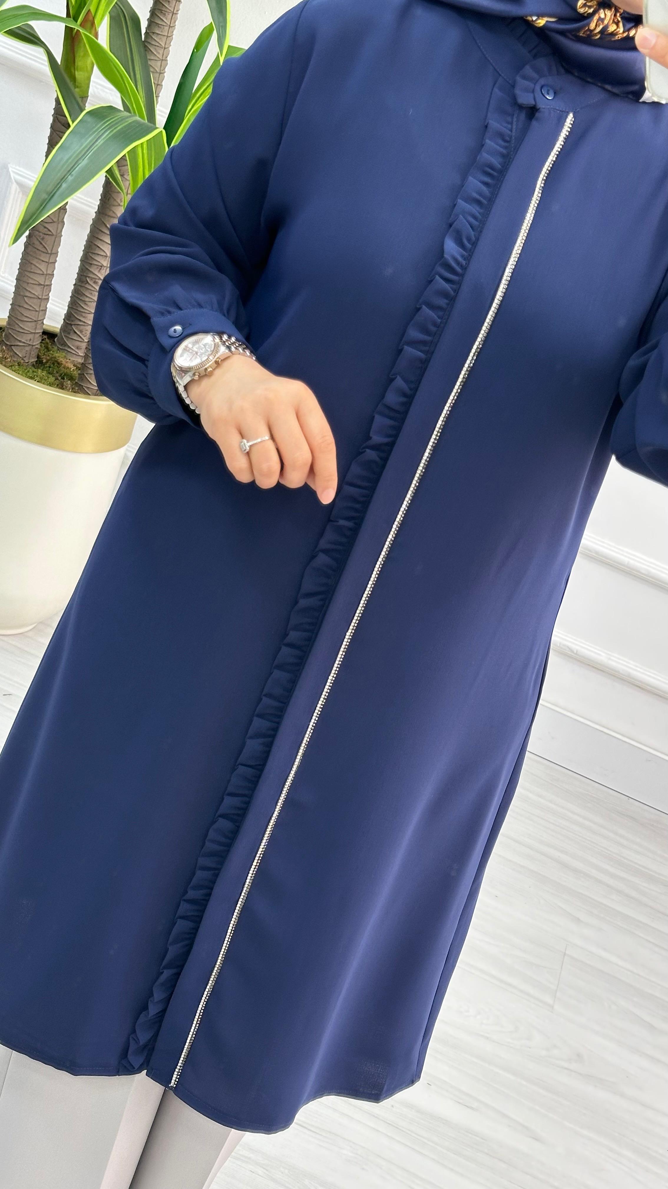 Alesya Önü Fırfır ve Taş Detaylı Tunik 4884