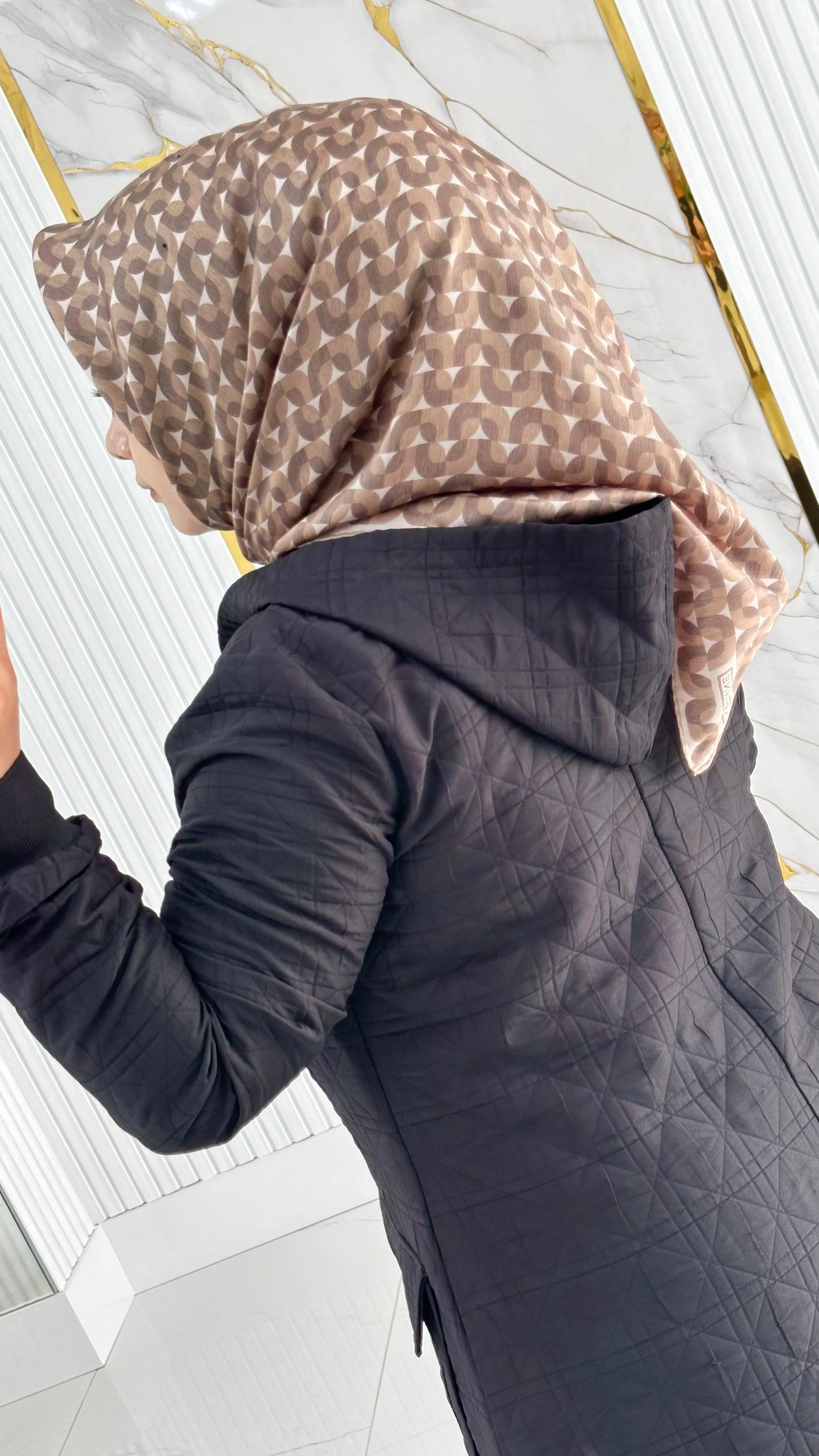 Çınar Özkan Önü Fermuarlı Cepli Kadın Kapitone Kap 2267