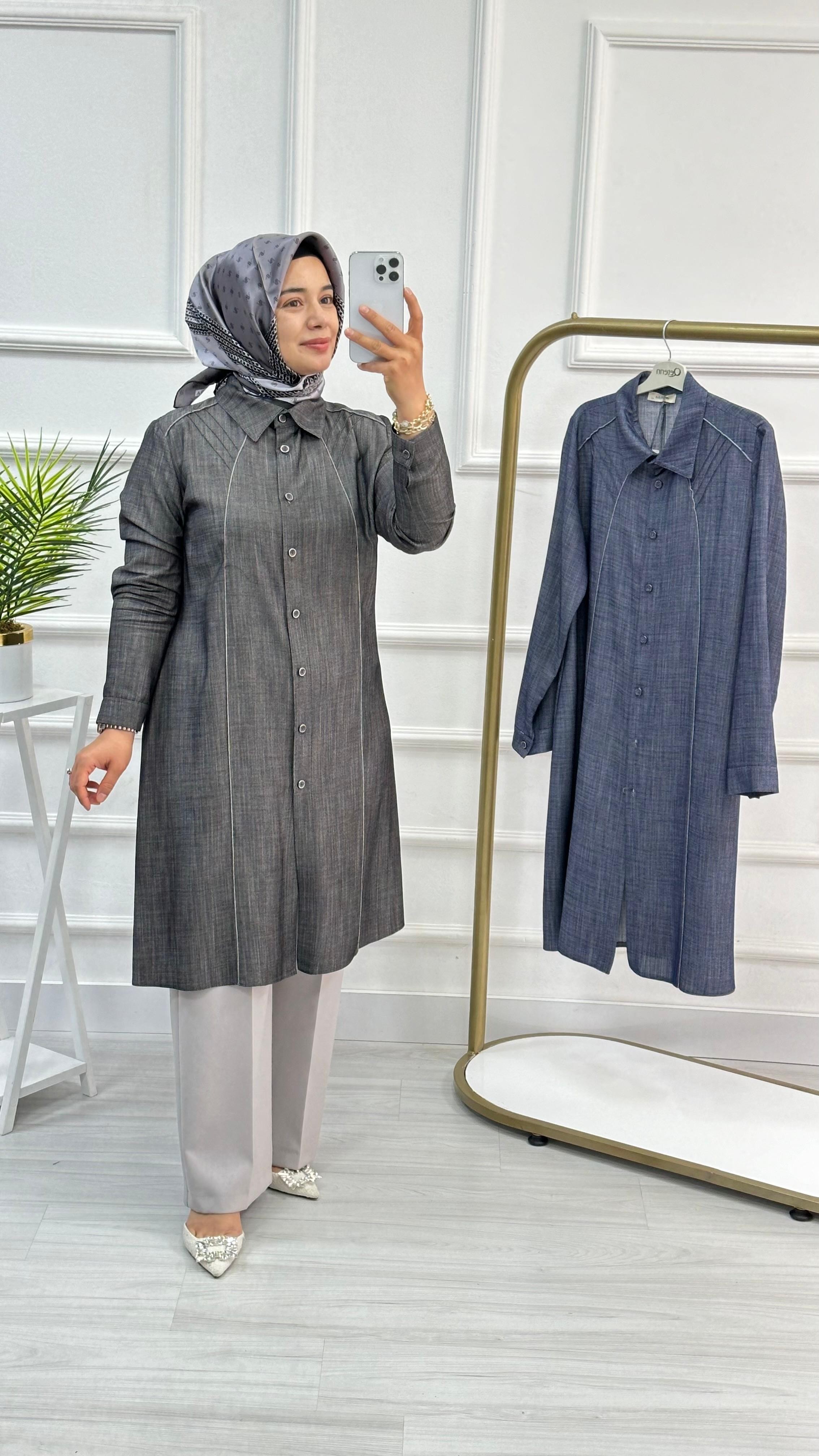 Wonna Tencel Biye Detaylı Tunik 2826