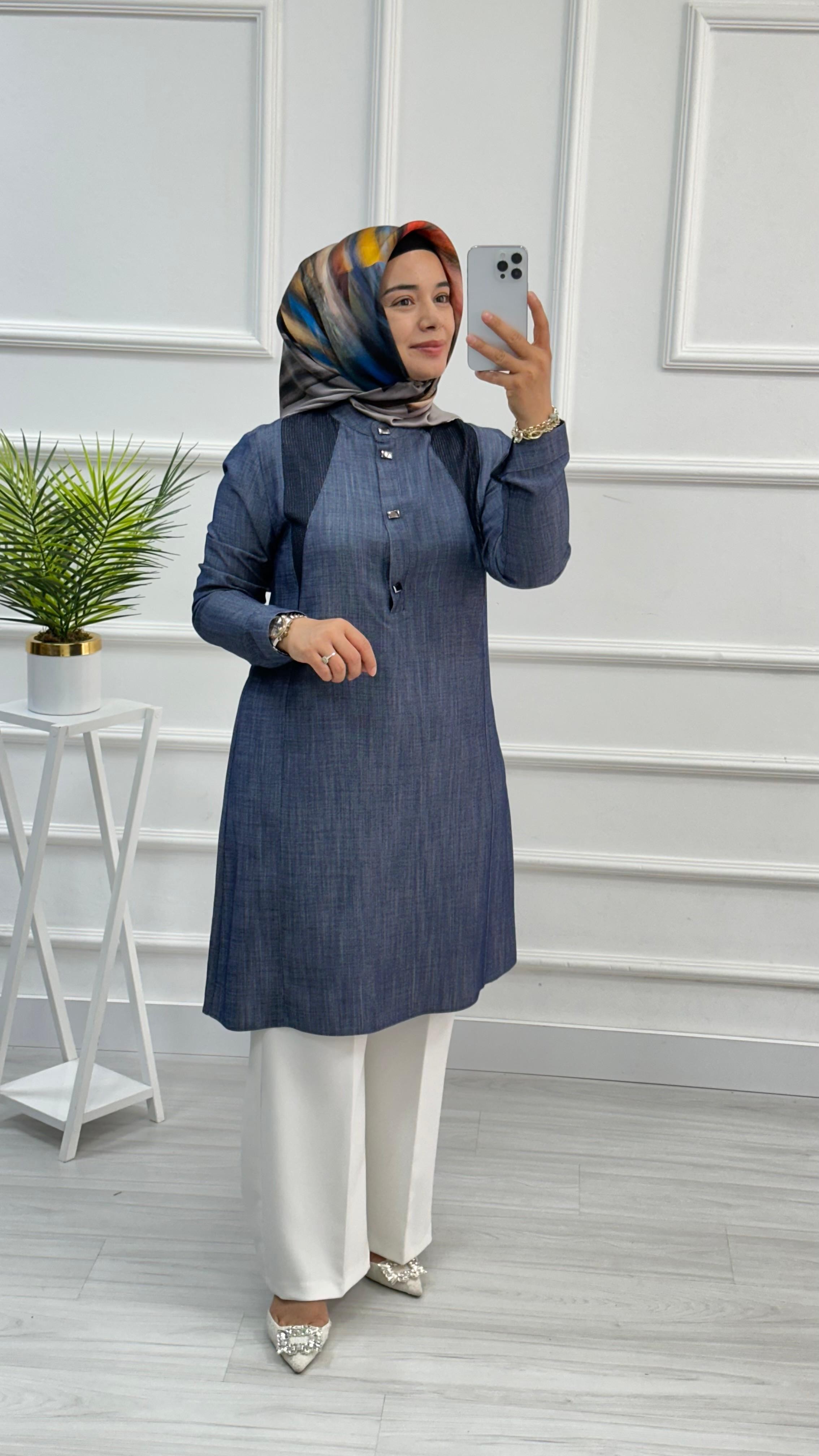 Wonna Tencel File Detaylı Tunik 2823