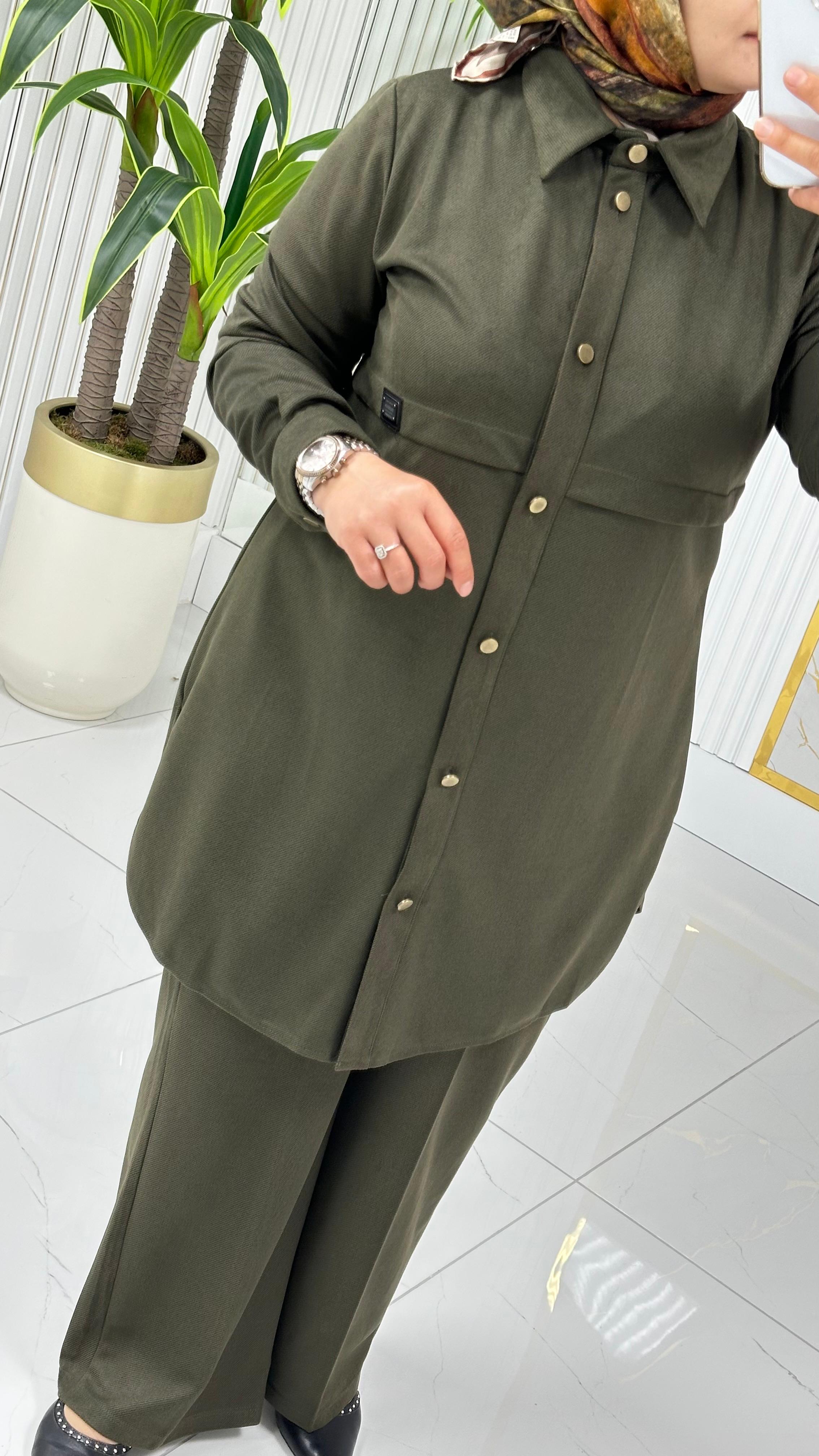 Çınar Özkan Mevsimlik Pantolonlu Takım 2229 - Haki