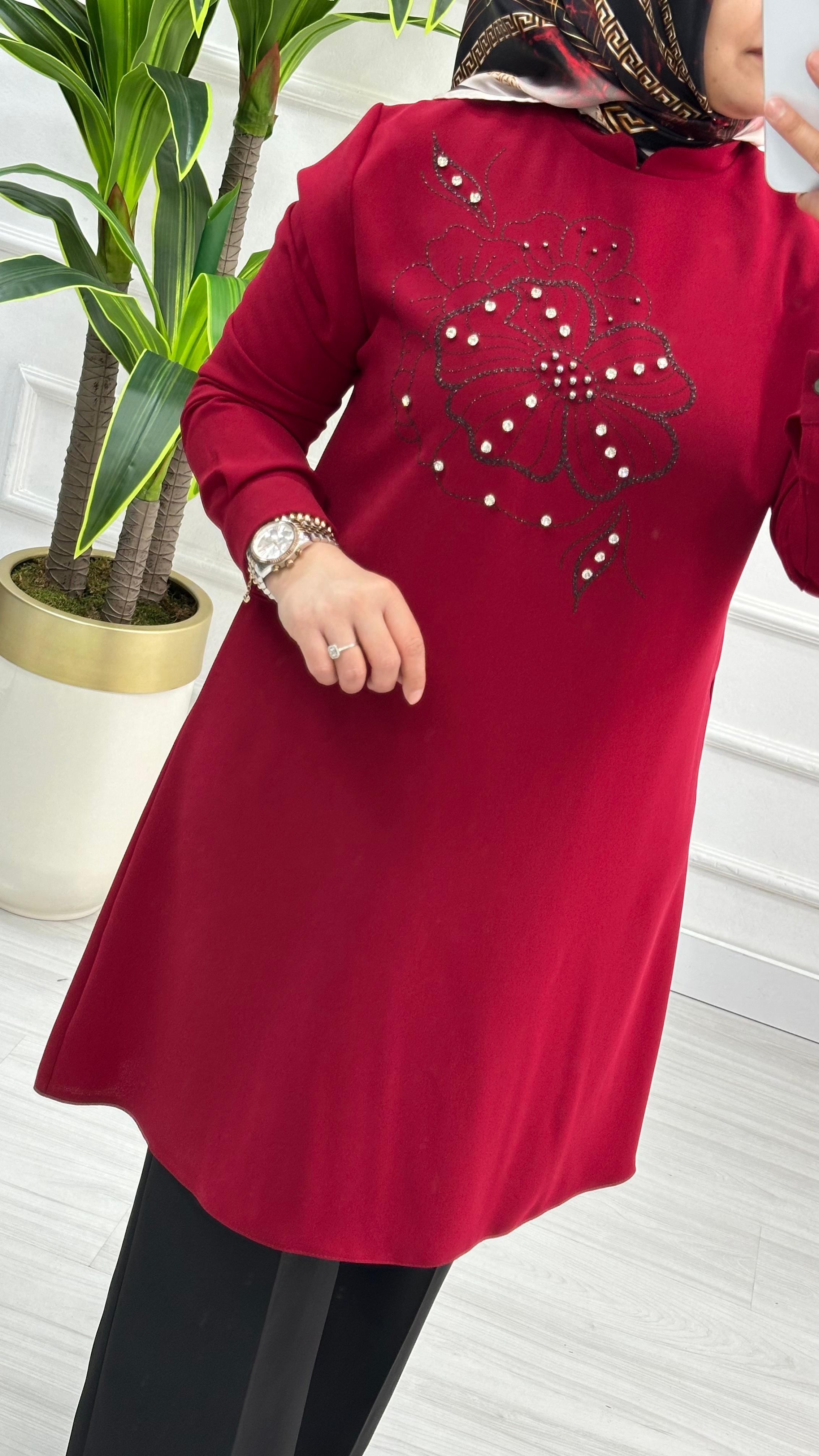 Çınar Özkan Önü Taş İşlemeli Tunik 2110