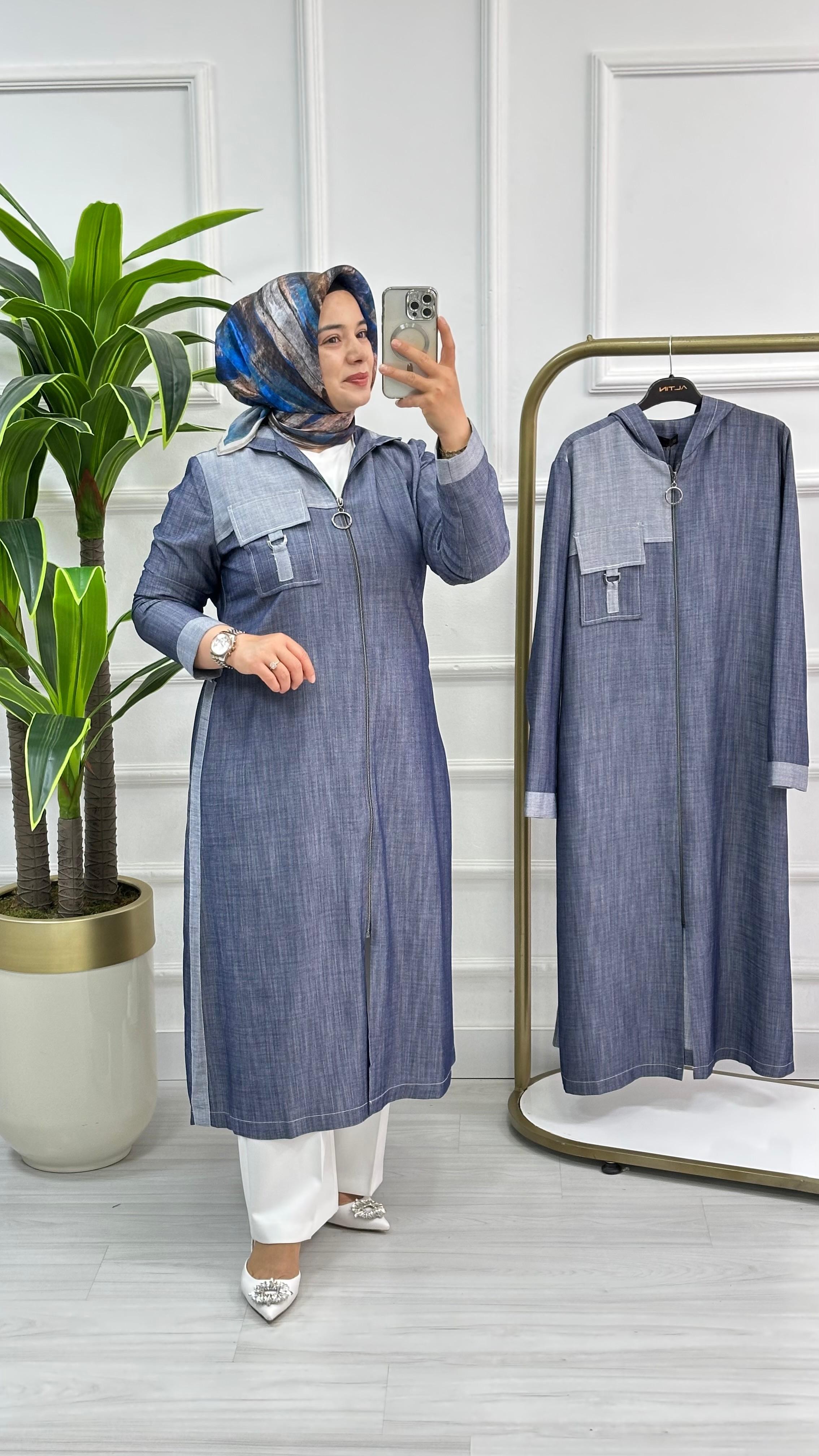 Çınar Özkan Cebi Tokalı Beli Kemerli Kot Tensel Giyçık 4703