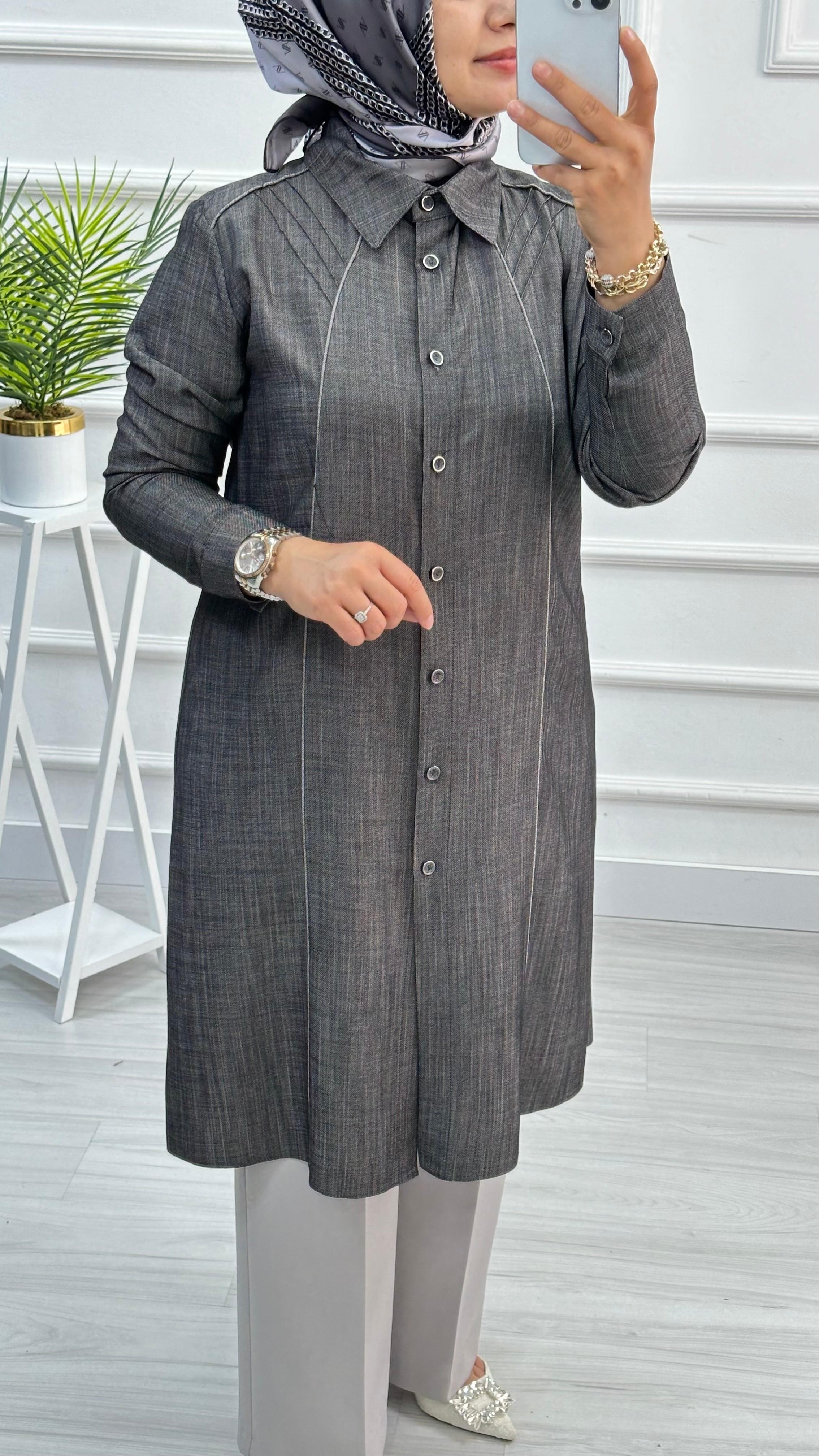 Wonna Tencel Biye Detaylı Tunik 2826