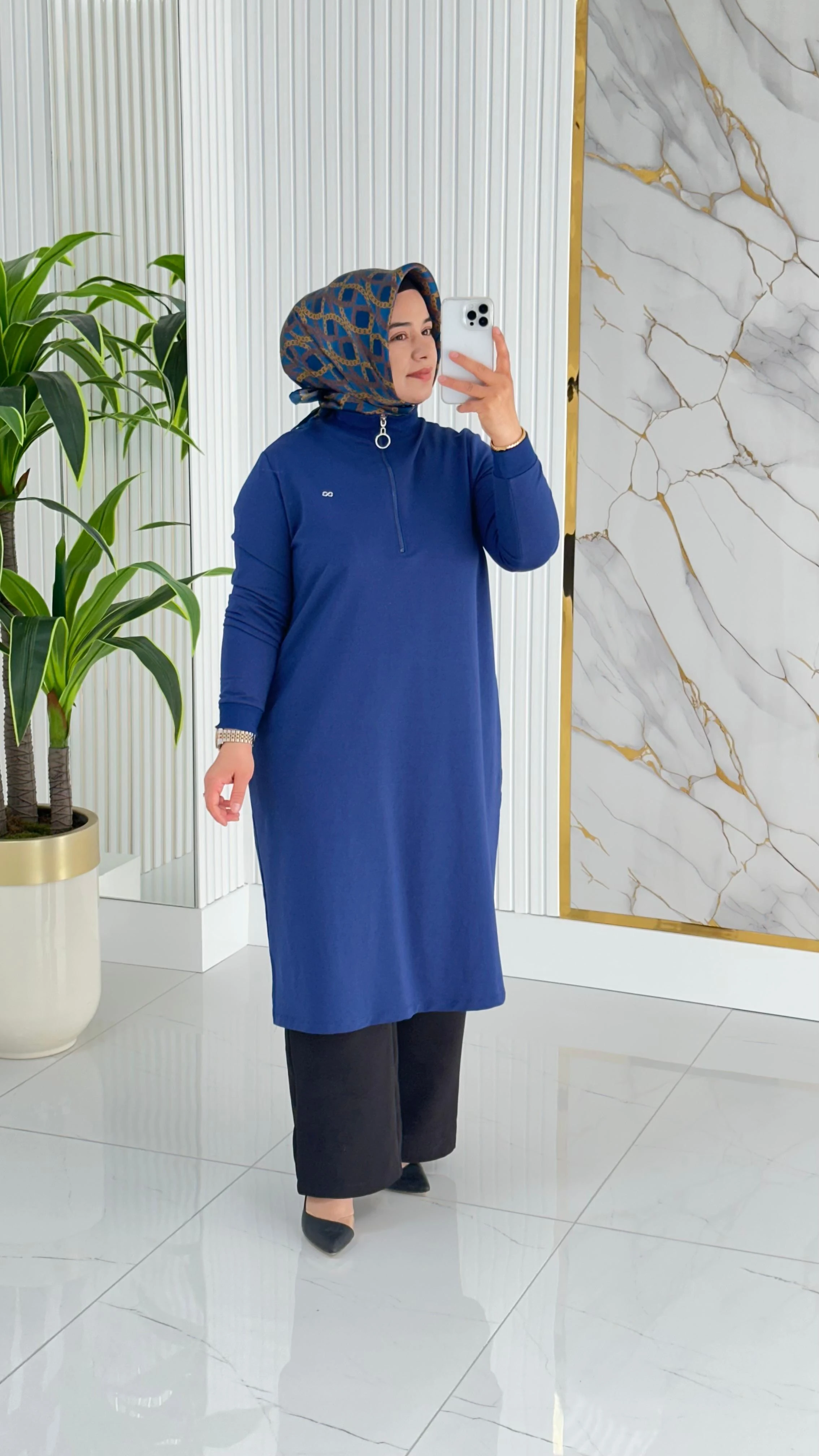 Dik Yaka Ribanalı Swet 7568 - Saks