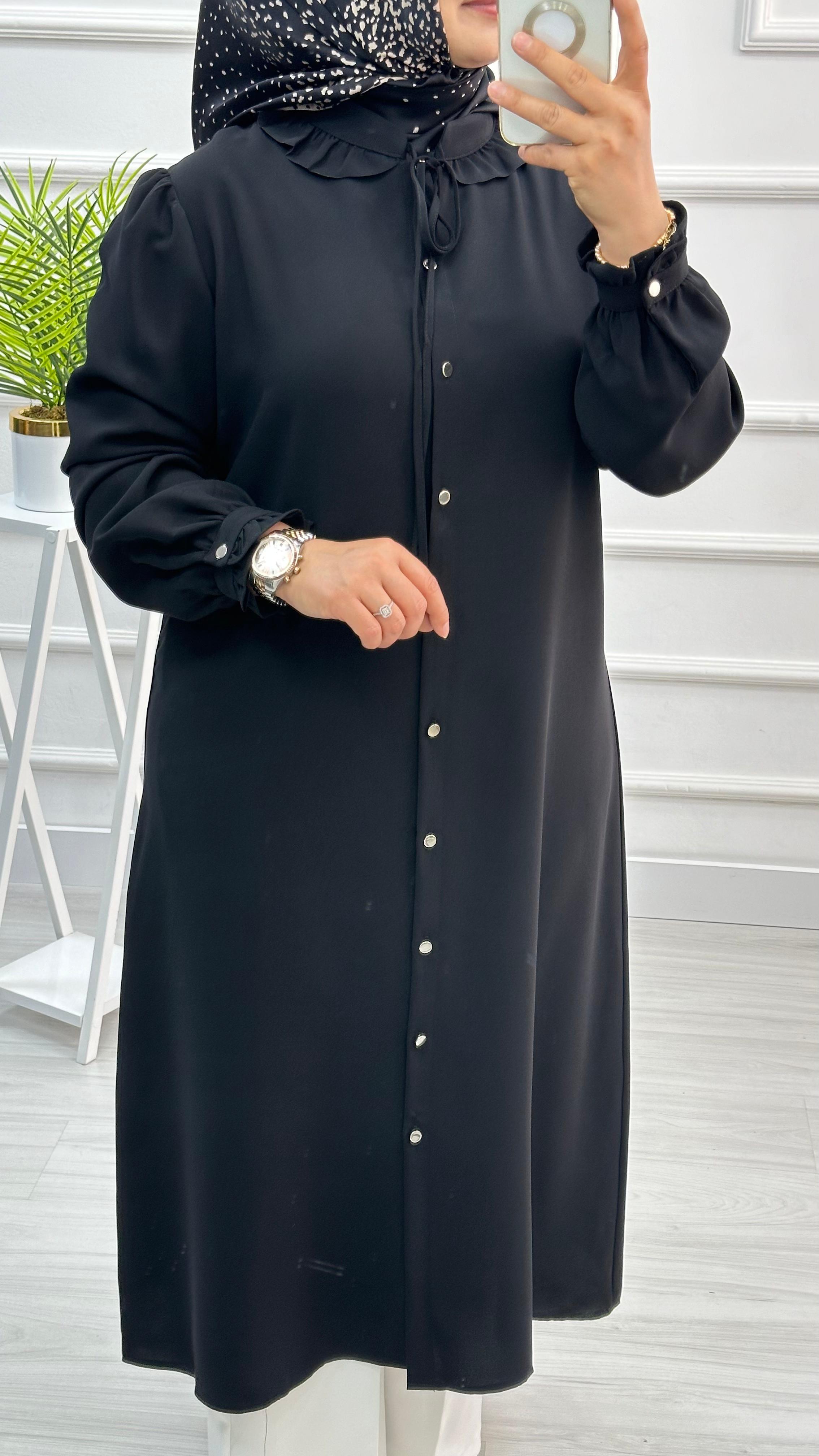 Alesya Yakası Fırfırlı Uzun Tunik 4608