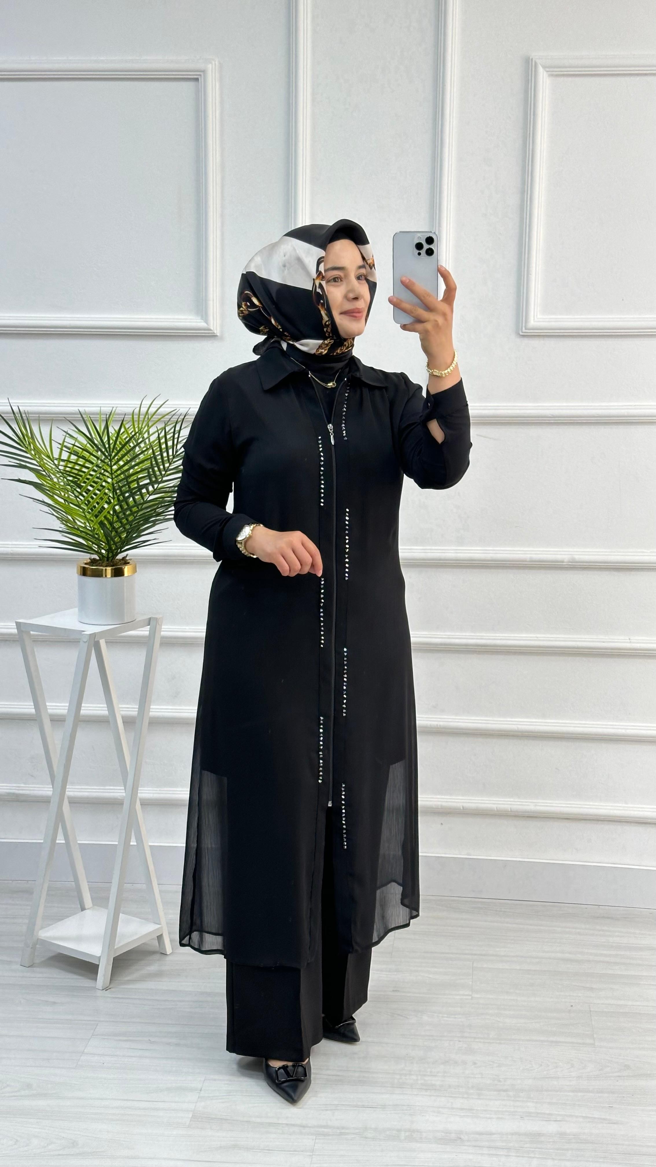 Şifon Taşlı Giyçık 4708