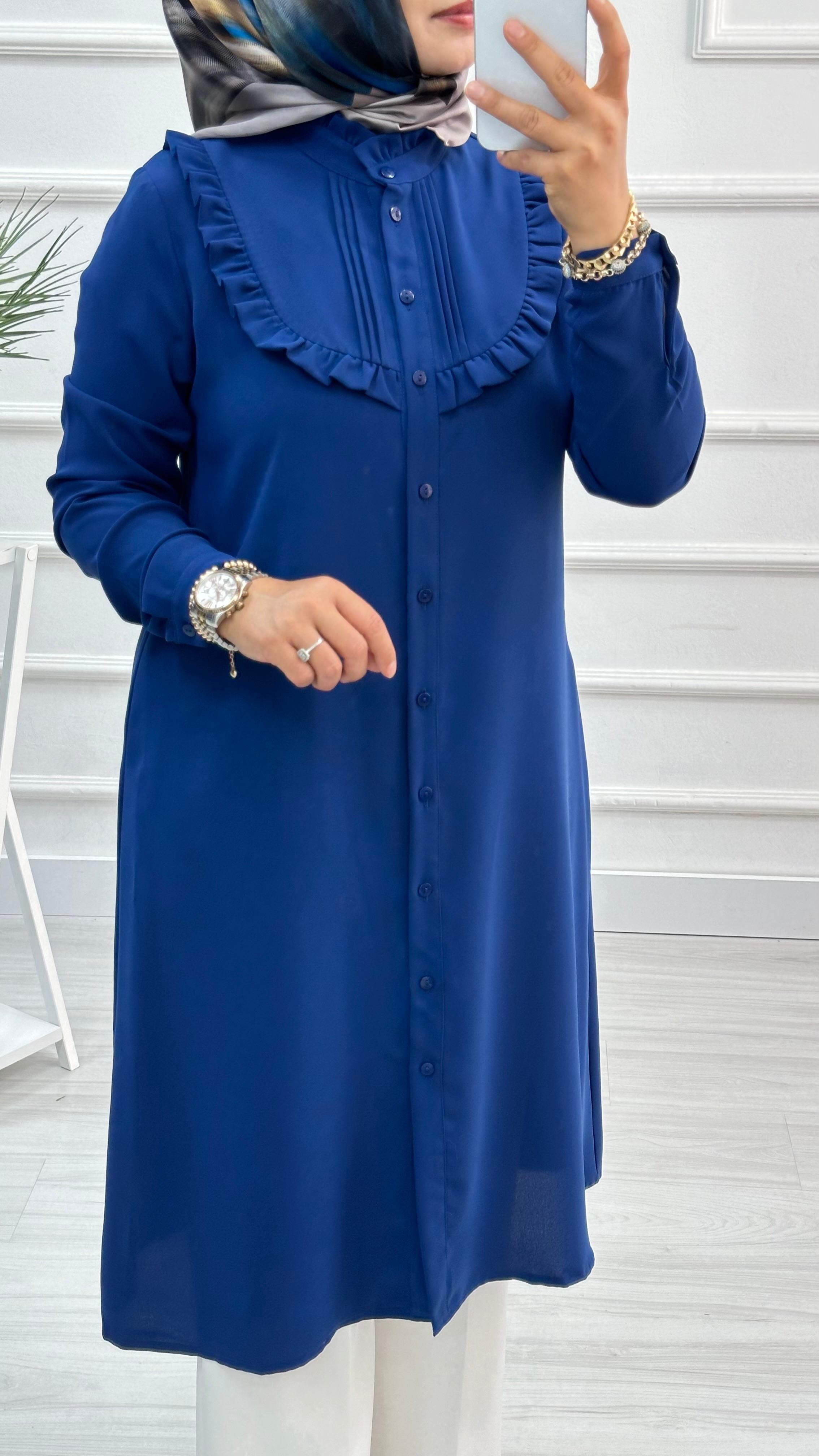 Alesya Önü Fırfırlı Tesettur Tunik 4733