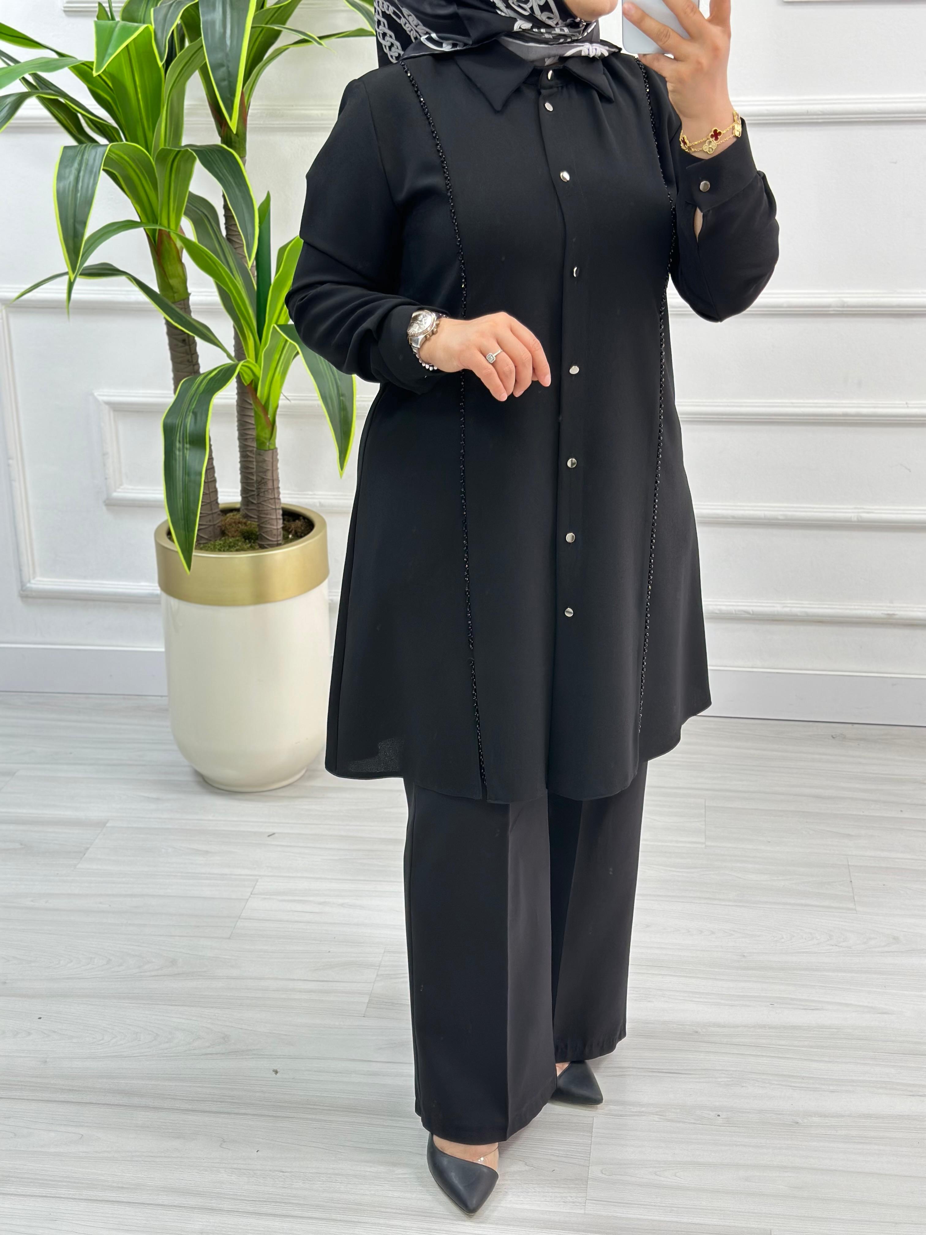 Çınar Özkan Boydan Taş İşlemeli Tunik 2060